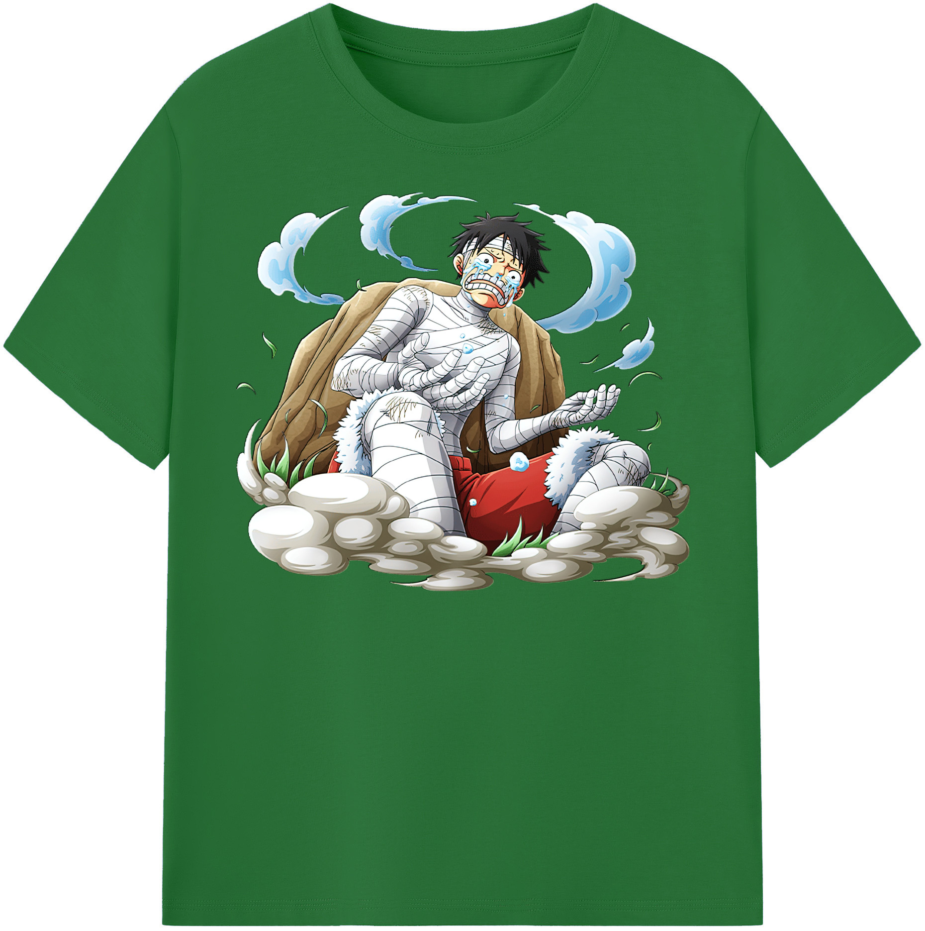 ワンピース モンキー・D・ルフィ ONE PIECE Monkey D. Luffy 綿100％半袖Tシャツ（フロントプリント）