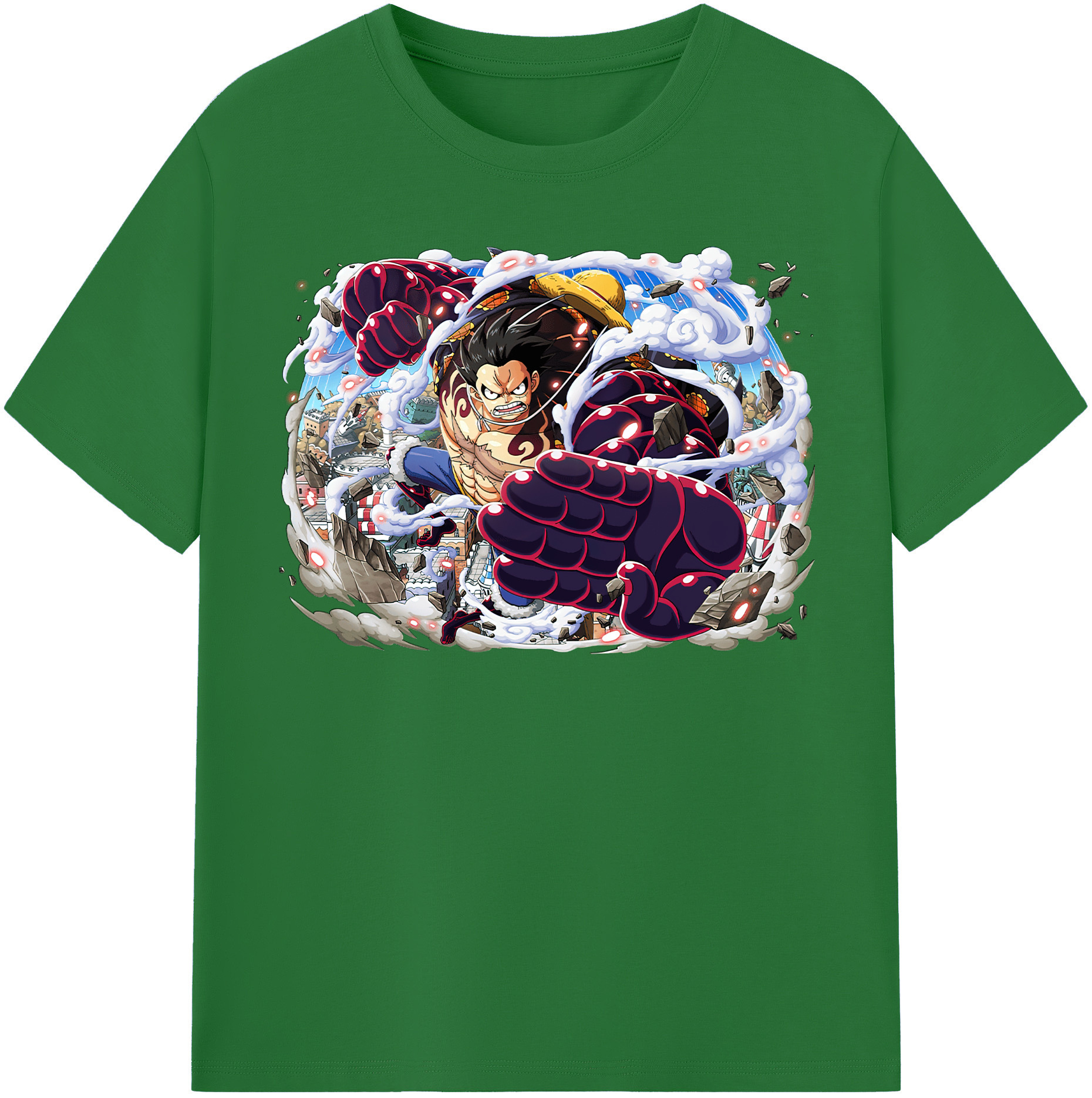 ワンピース モンキー・D・ルフィ ONE PIECE Monkey D. Luffy 綿100％半袖Tシャツ（フロントプリント）