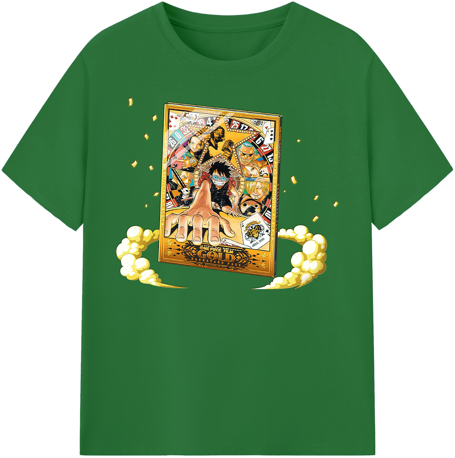 ワンピース モンキー・D・ルフィ ONE PIECE Monkey D. Luffy 綿100％半袖Tシャツ（フロントプリント）