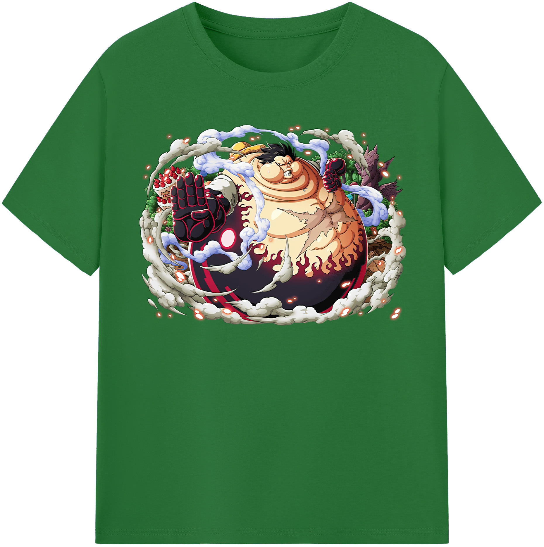 ワンピース モンキー・D・ルフィ ONE PIECE Monkey D. Luffy 綿100％半袖Tシャツ（フロントプリント）