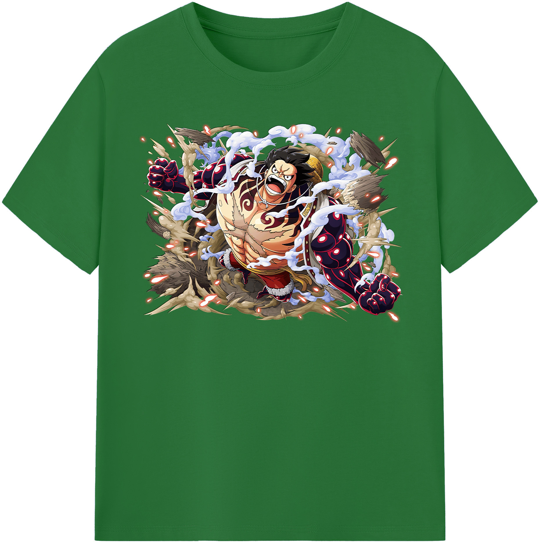 ワンピース モンキー・D・ルフィ ONE PIECE Monkey D. Luffy 綿100％半袖Tシャツ（フロントプリント）