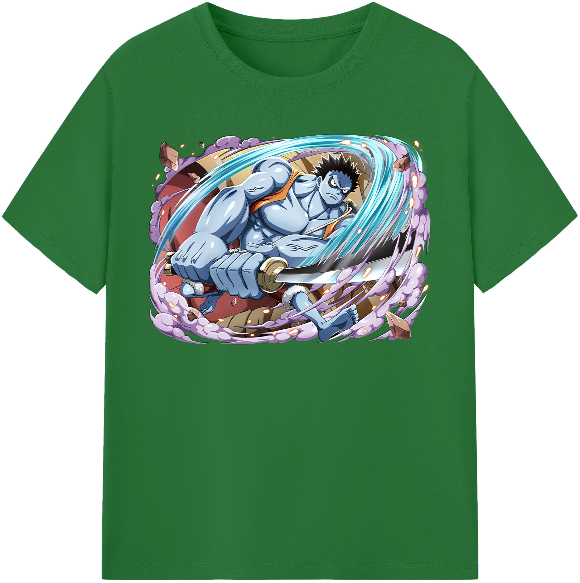 ワンピース モンキー・D・ルフィ ONE PIECE Monkey D. Luffy 綿100％半袖Tシャツ（フロントプリント）