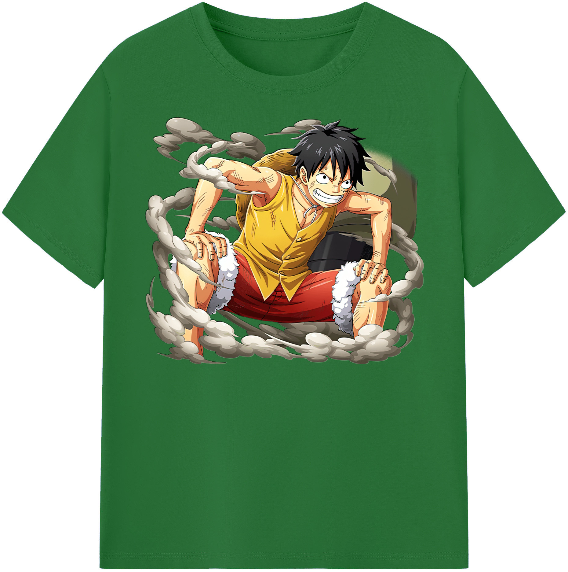 ワンピース モンキー・D・ルフィ ONE PIECE Monkey D. Luffy 綿100％半袖Tシャツ（フロントプリント）