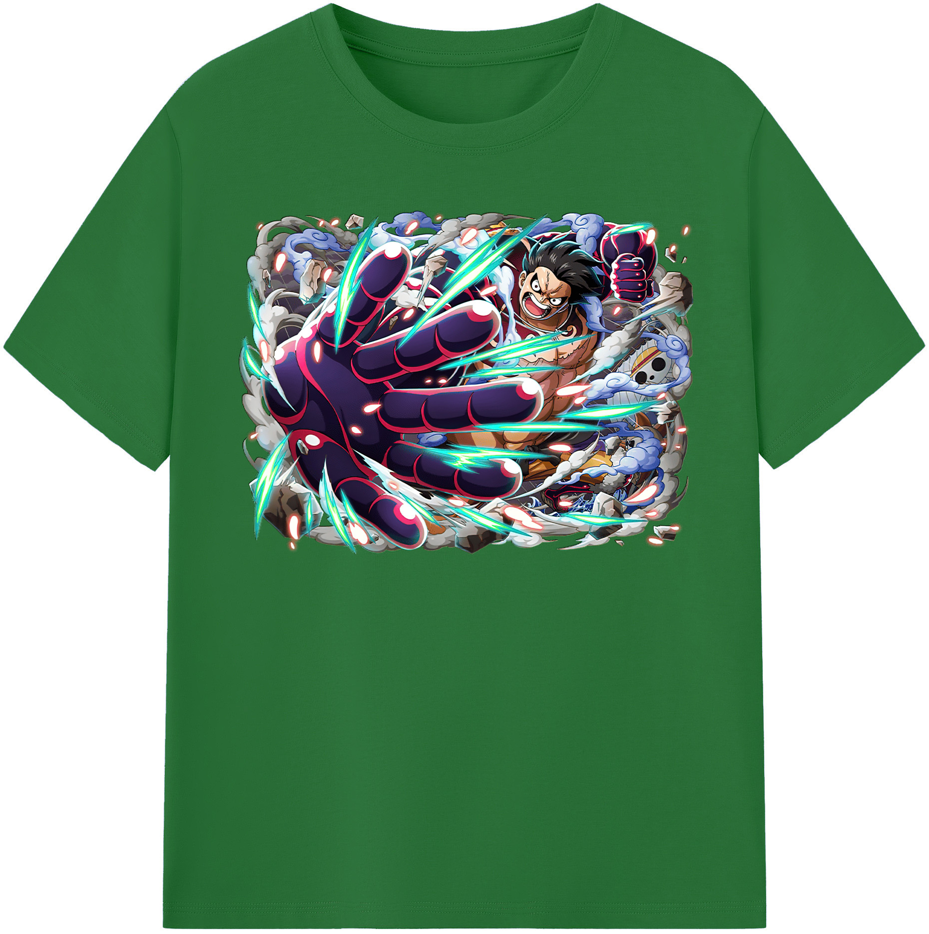 ワンピース モンキー・D・ルフィ ONE PIECE Monkey D. Luffy 綿100％半袖Tシャツ（フロントプリント）