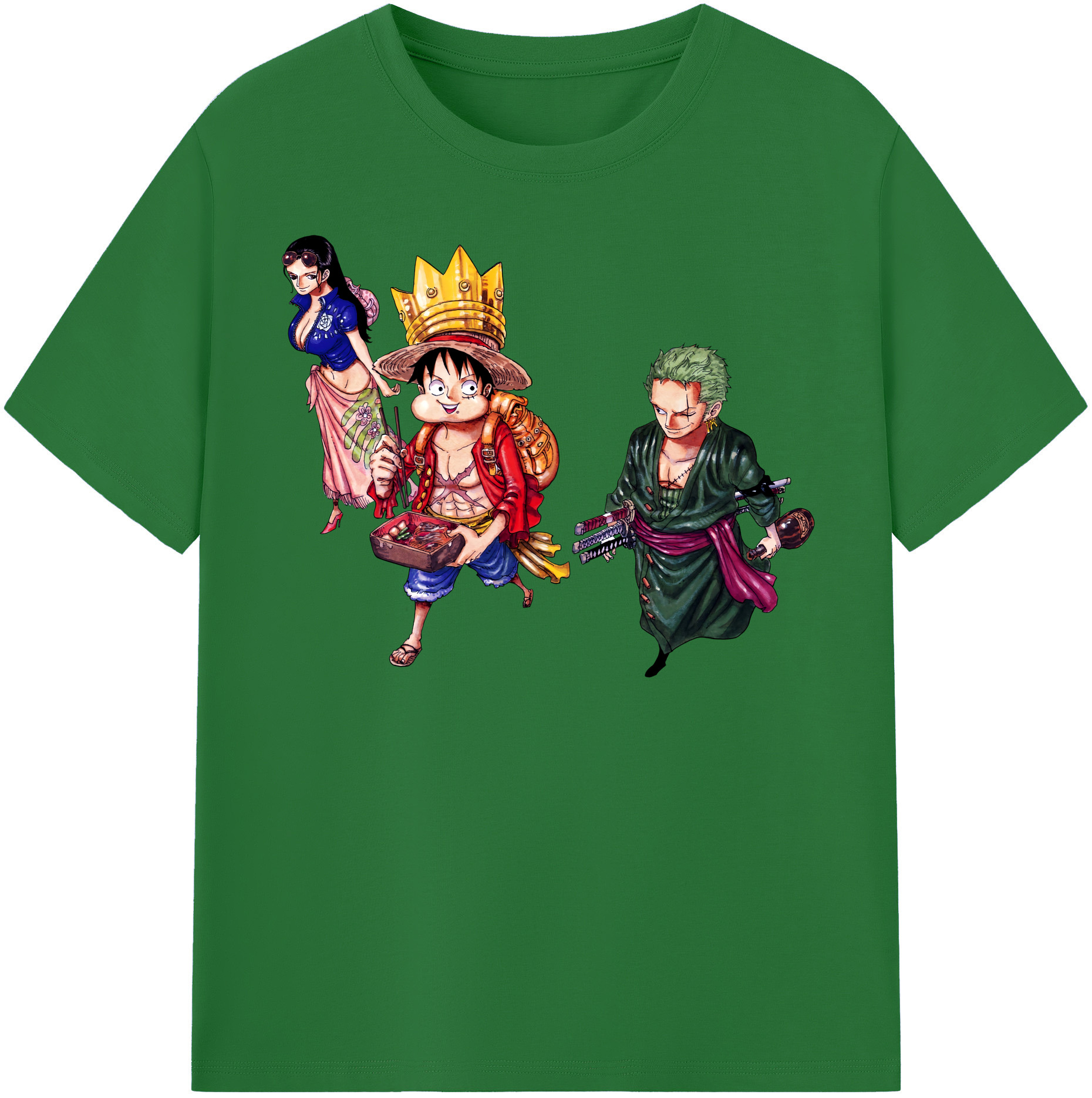 ワンピース モンキー・D・ルフィ ONE PIECE Monkey D. Luffy 綿100％半袖Tシャツ（フロントプリント）