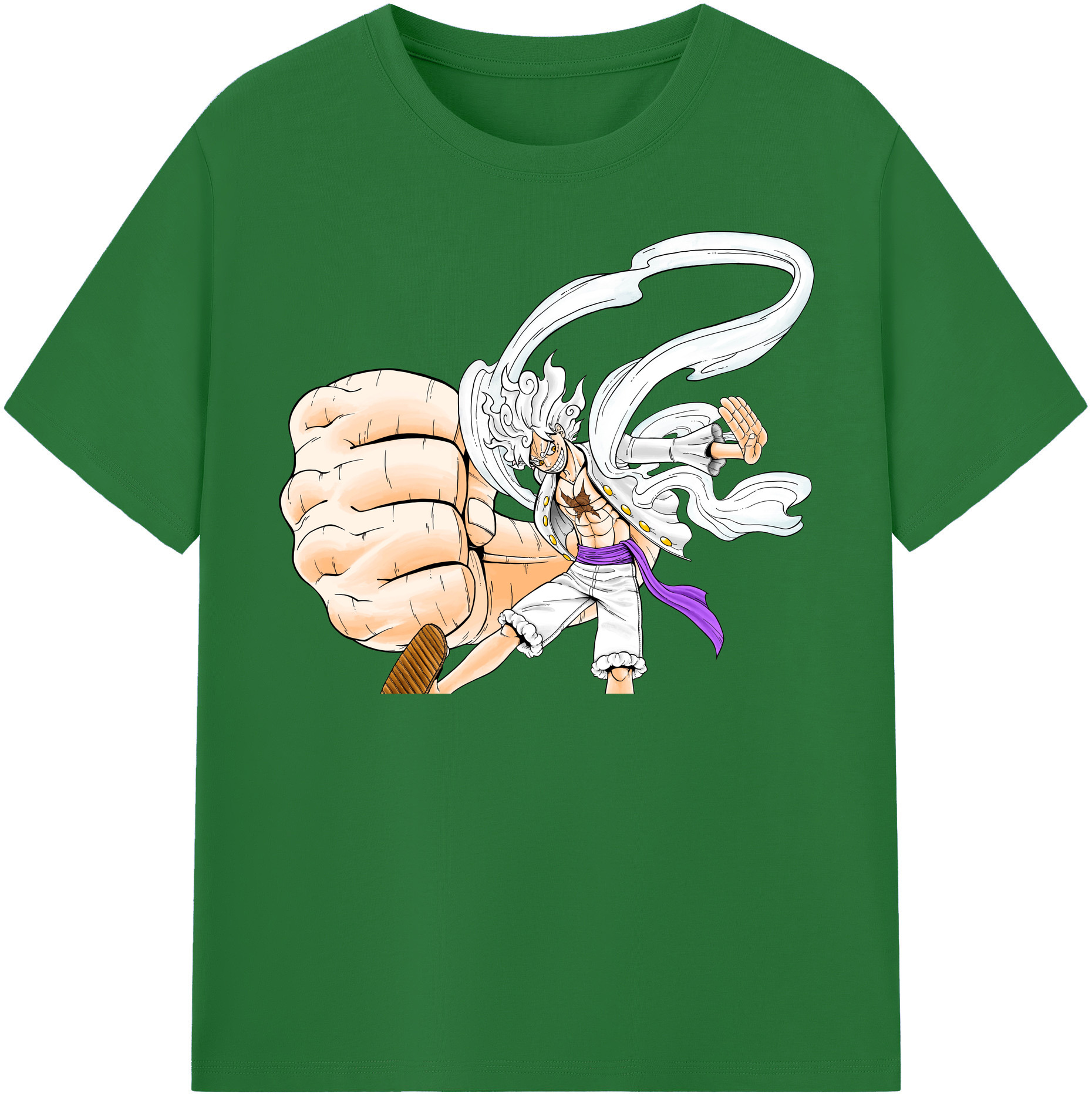 ワンピース モンキー・D・ルフィ ONE PIECE Monkey D. Luffy 綿100％半袖Tシャツ（フロントプリント）
