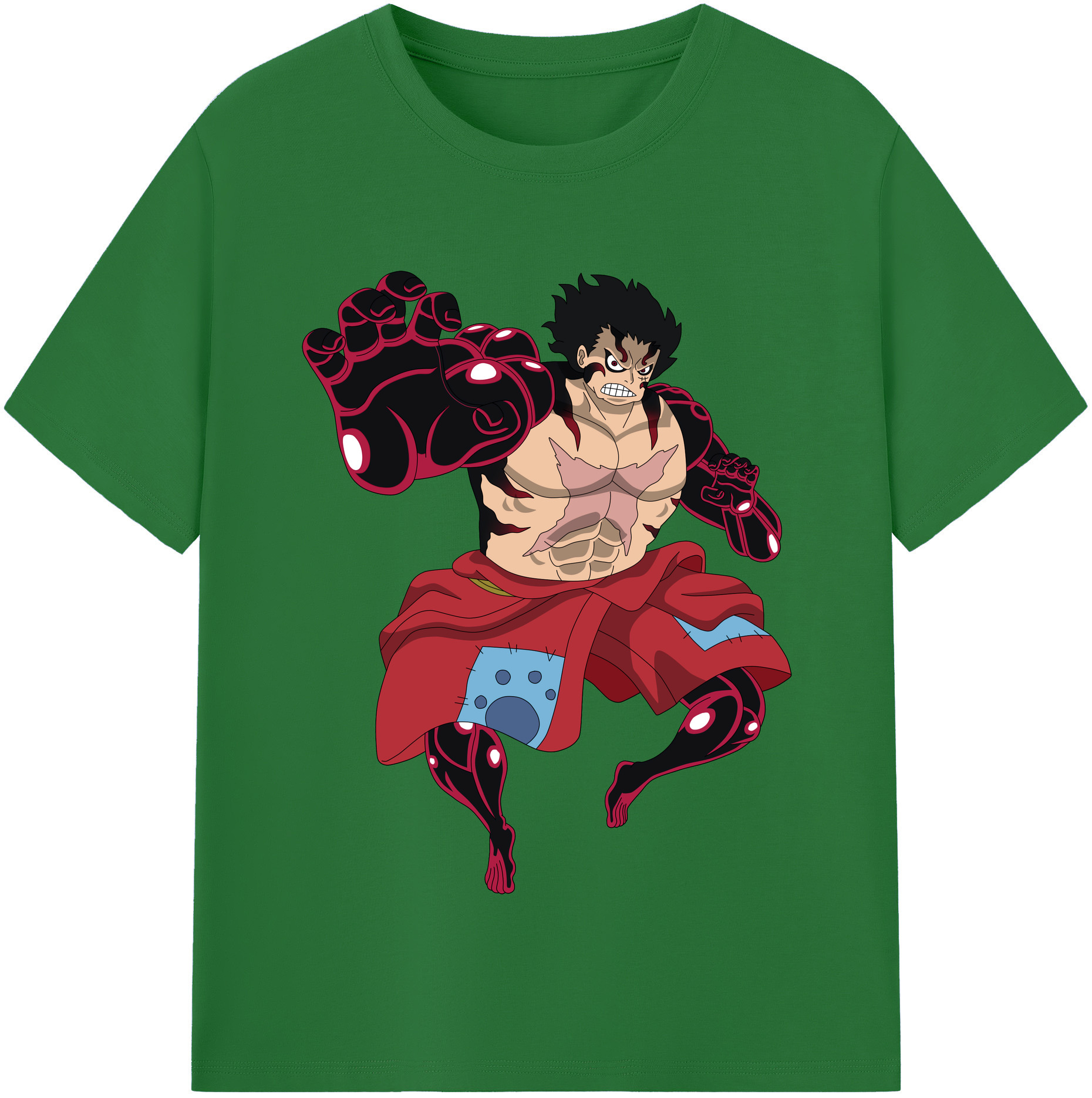 ワンピース モンキー・D・ルフィ ONE PIECE Monkey D. Luffy 綿100％半袖Tシャツ（フロントプリント）