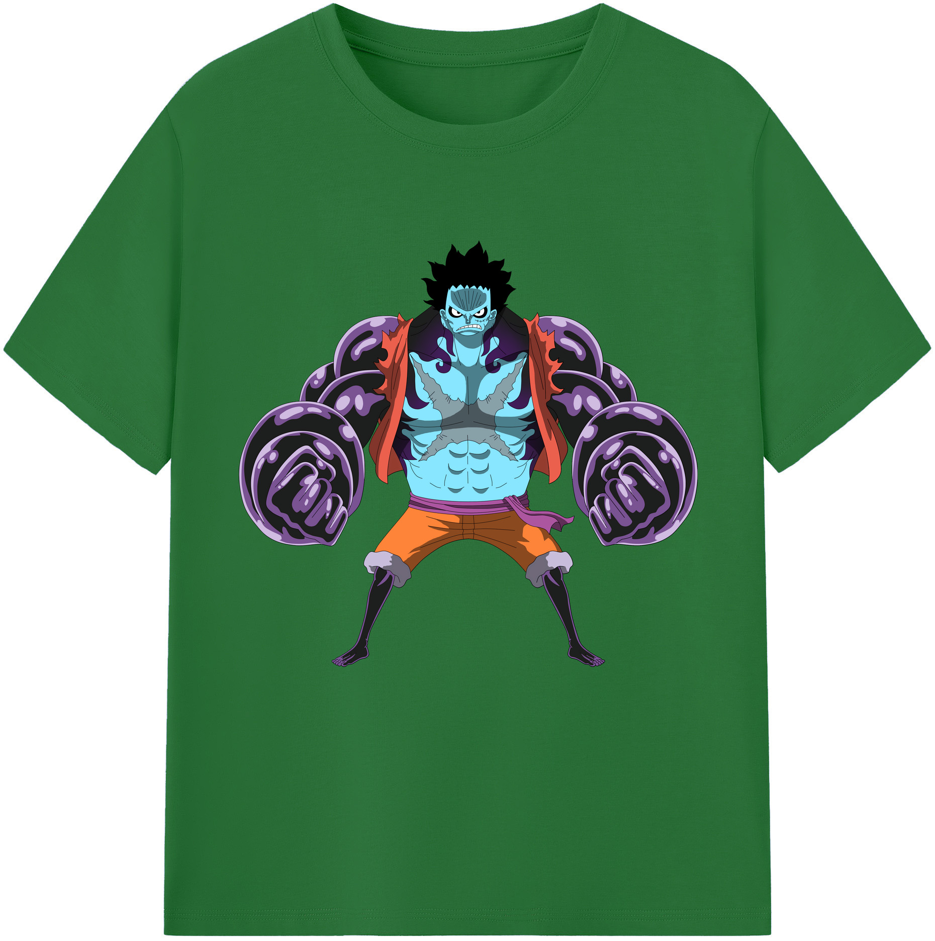ワンピース モンキー・D・ルフィ ONE PIECE Monkey D. Luffy 綿100％半袖Tシャツ（フロントプリント）