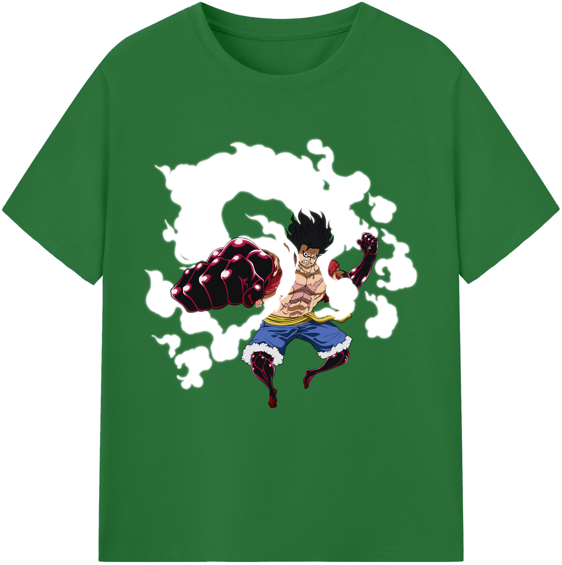 ワンピース モンキー・D・ルフィ ONE PIECE Monkey D. Luffy 綿100％半袖Tシャツ（フロントプリント）