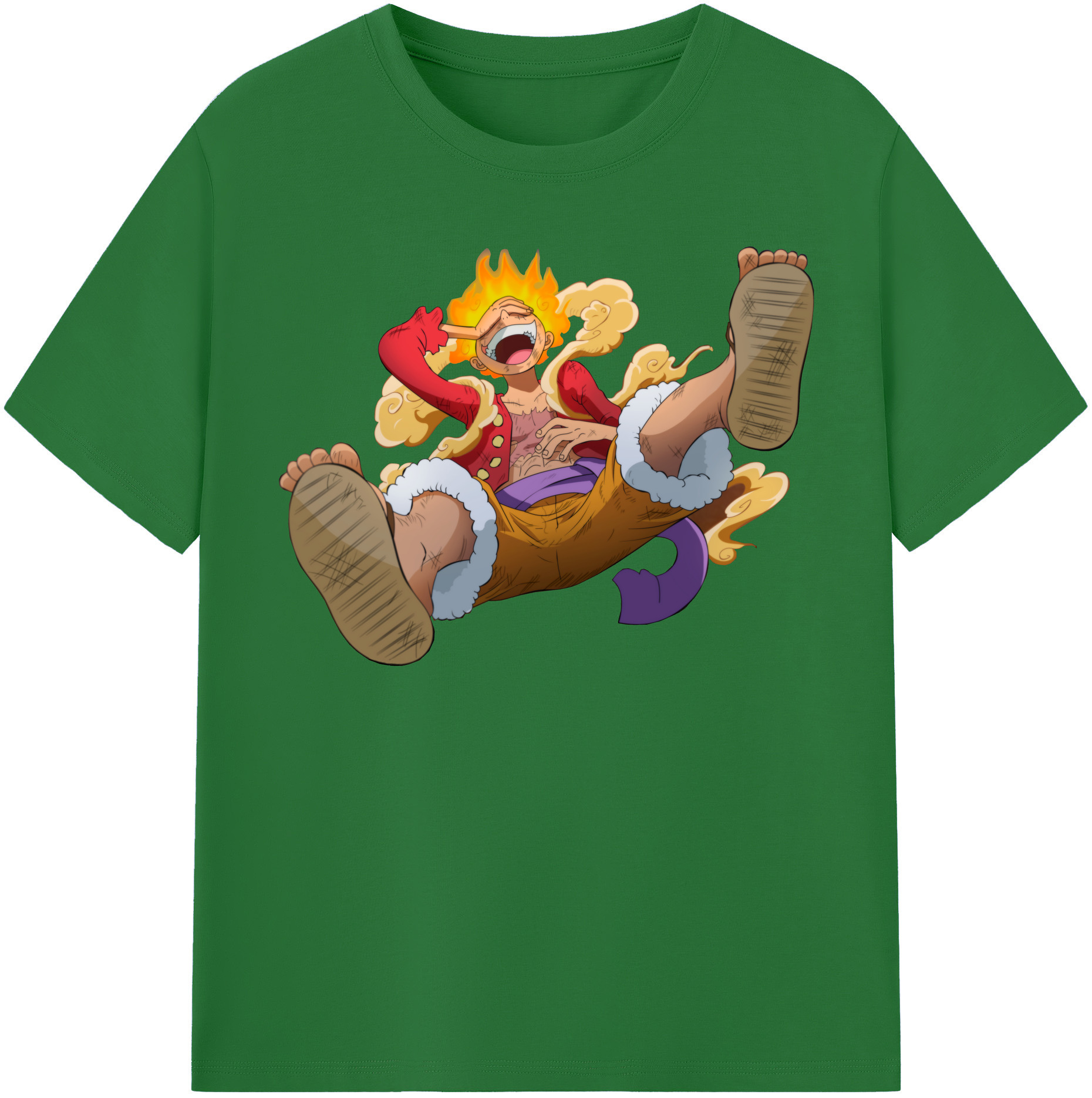 ワンピース モンキー・D・ルフィ ONE PIECE Monkey D. Luffy 綿100％半袖Tシャツ（フロントプリント）