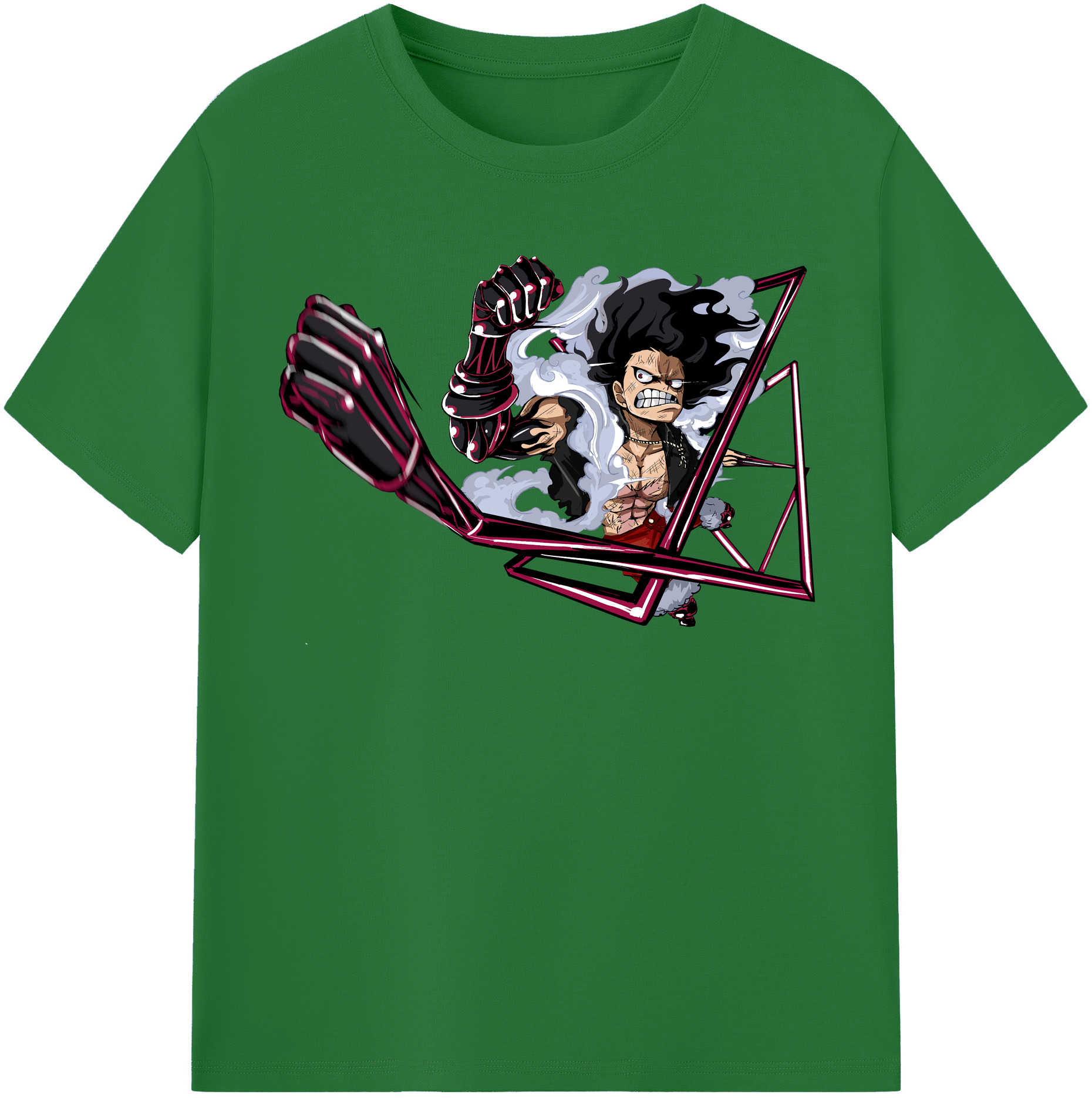 ワンピース モンキー・D・ルフィ ONE PIECE Monkey D. Luffy 綿100％半袖Tシャツ（フロントプリント）