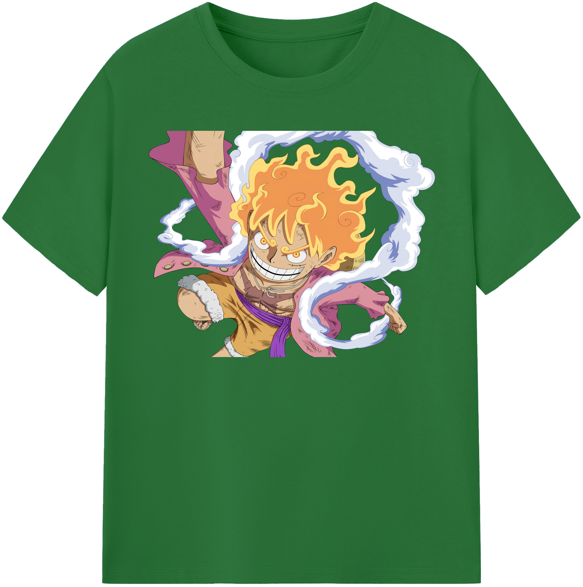 ワンピース モンキー・D・ルフィ ONE PIECE Monkey D. Luffy 綿100％半袖Tシャツ（フロントプリント）