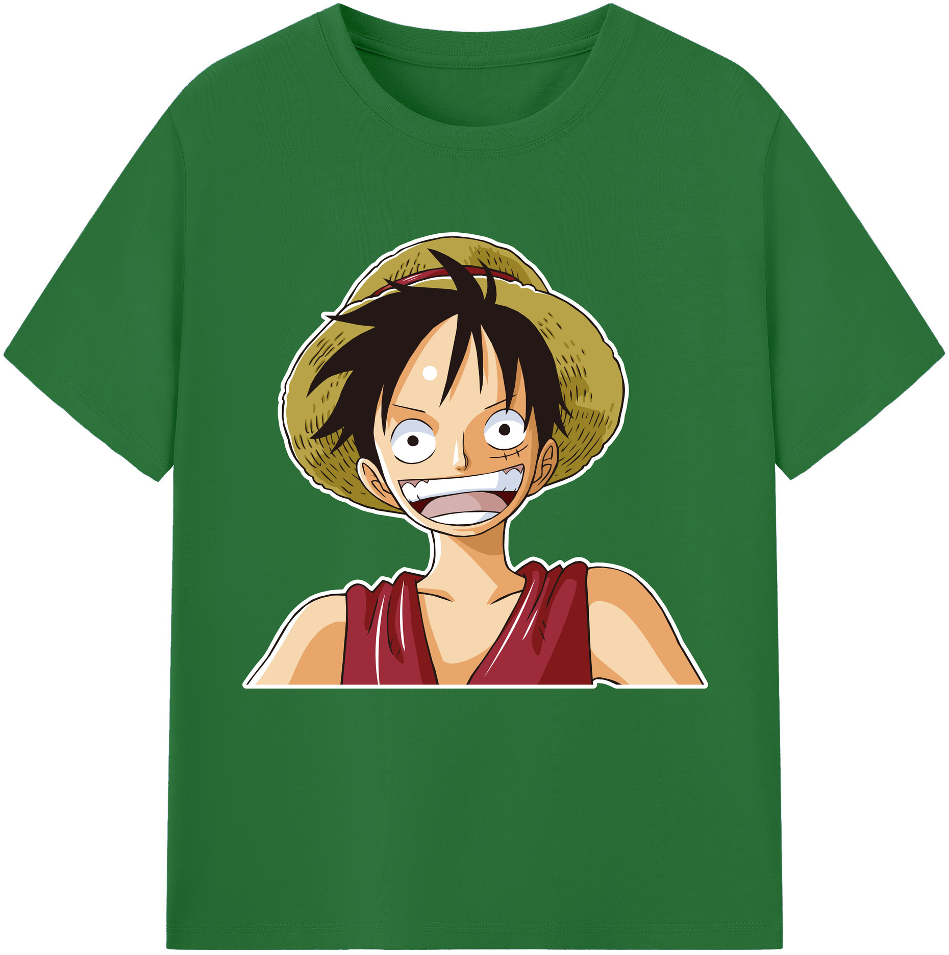 ワンピース モンキー・D・ルフィ ONE PIECE Monkey D. Luffy 綿100％半袖Tシャツ（フロントプリント）