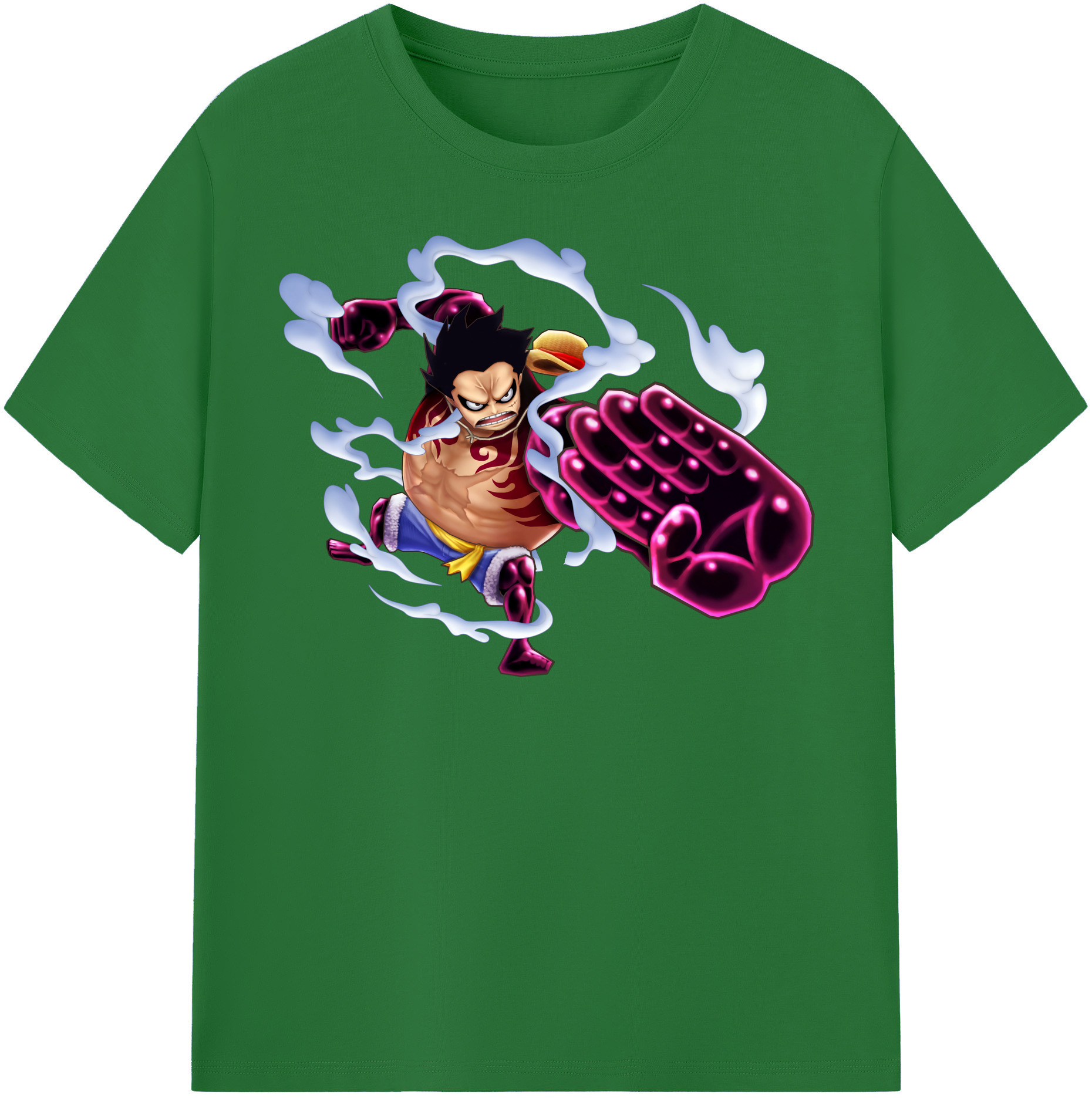 ワンピース モンキー・D・ルフィ ONE PIECE Monkey D. Luffy 綿100％半袖Tシャツ（フロントプリント）