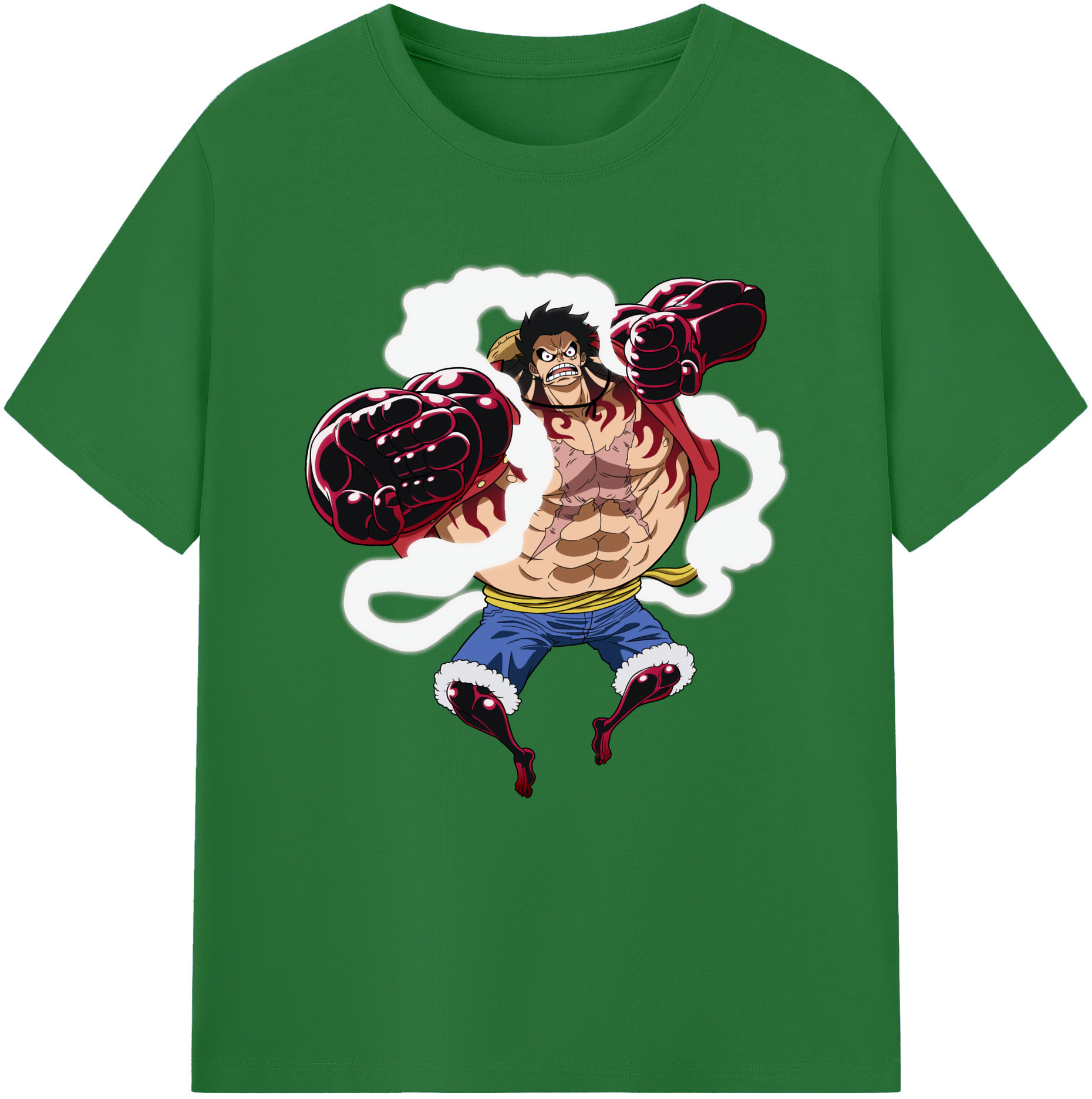 ワンピース モンキー・D・ルフィ ONE PIECE Monkey D. Luffy 綿100％半袖Tシャツ（フロントプリント）