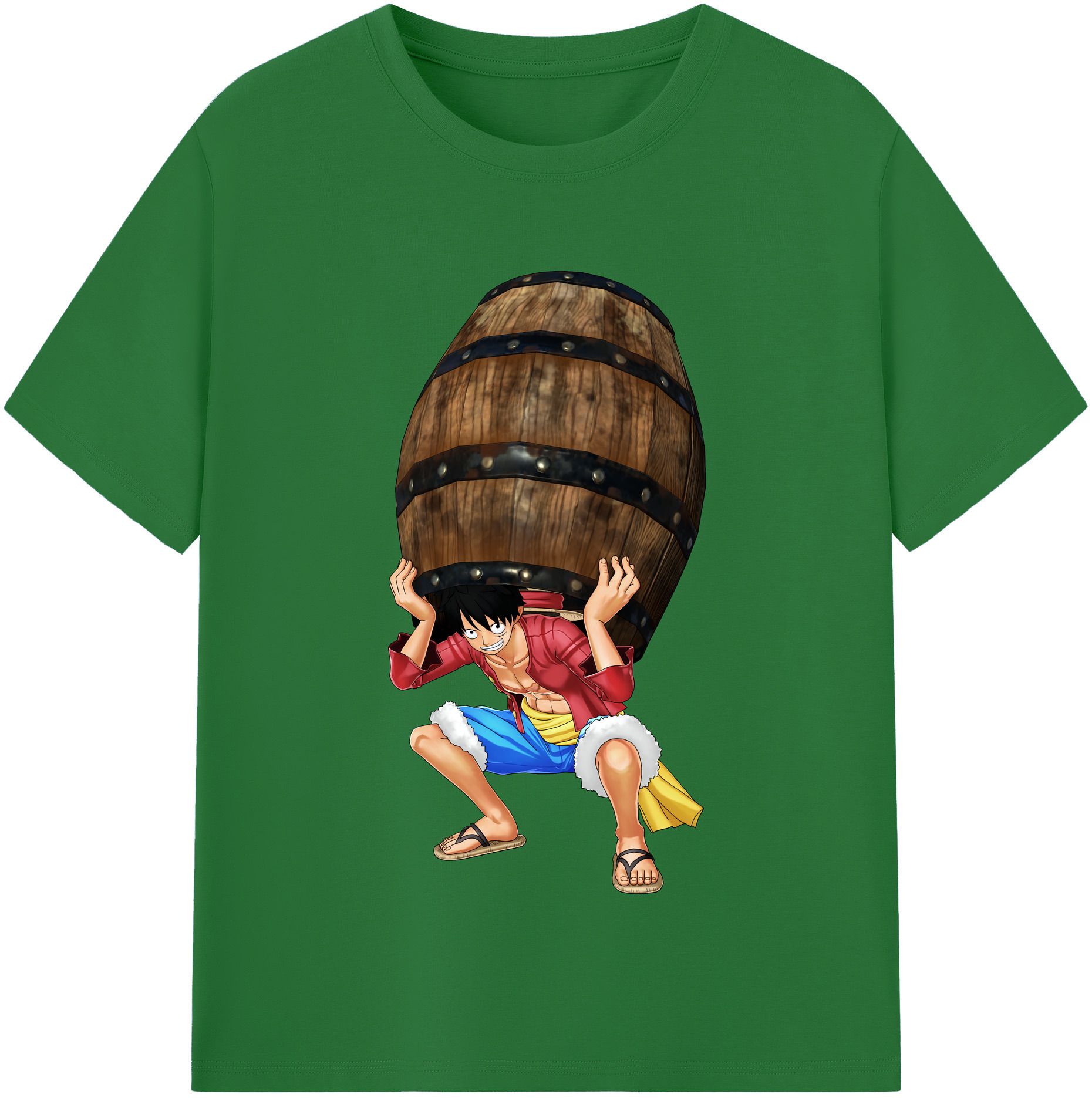 ワンピース モンキー・D・ルフィ ONE PIECE Monkey D. Luffy 綿100％半袖Tシャツ（フロントプリント）