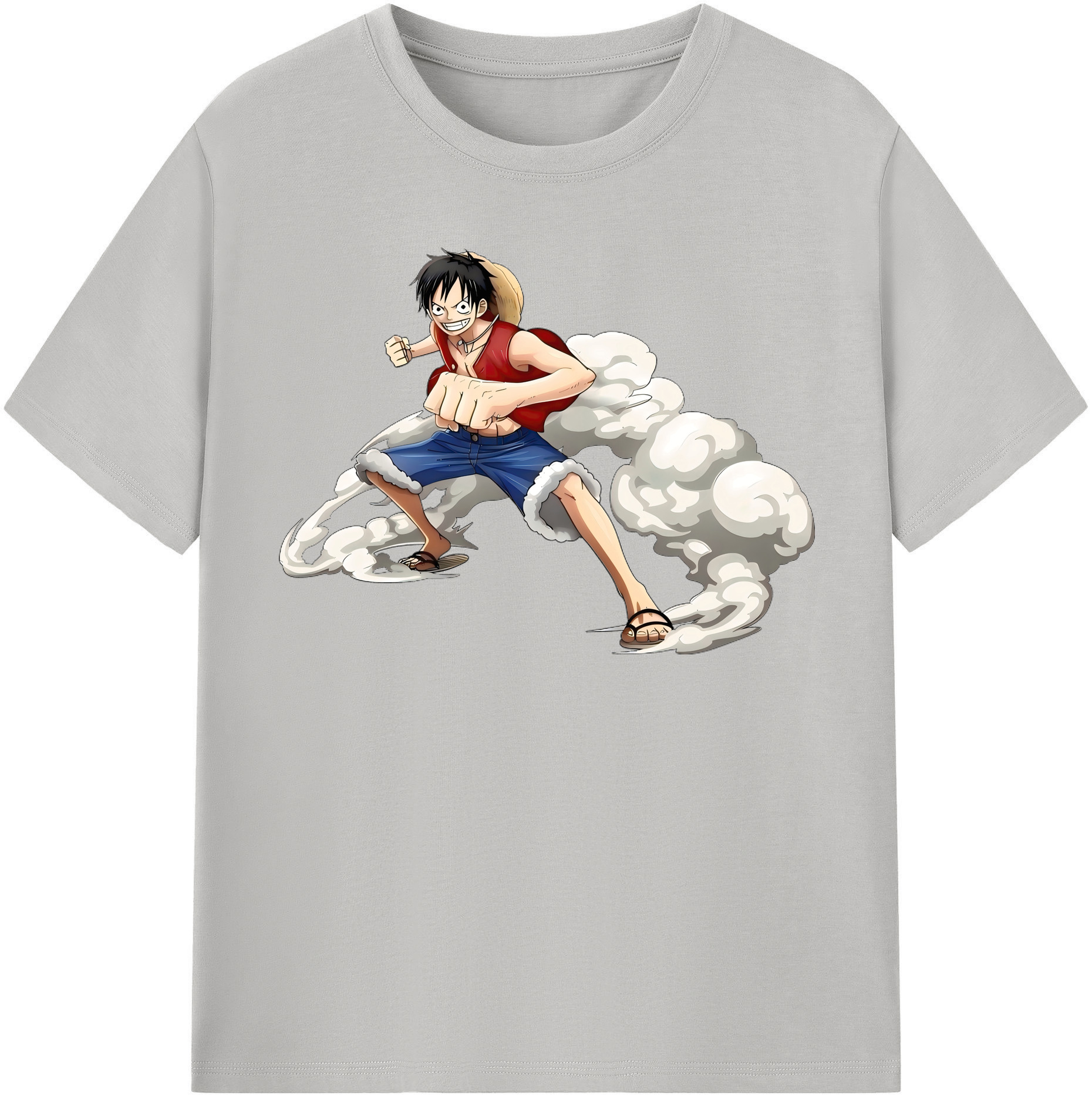 ワンピース モンキー・D・ルフィ ONE PIECE Monkey D. Luffy 綿100％半袖Tシャツ（フロントプリント）
