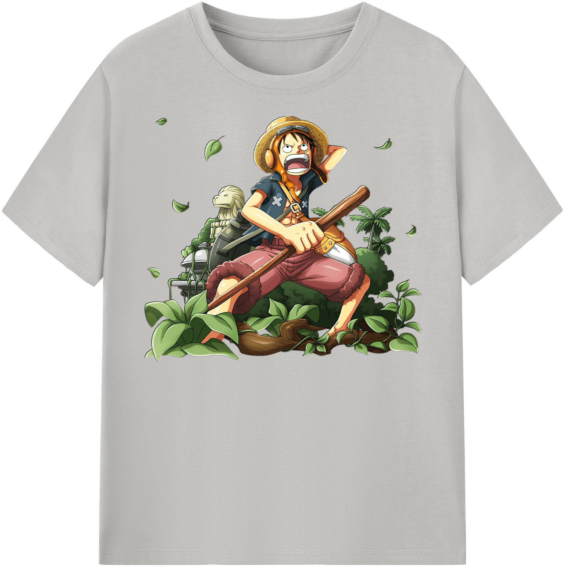 ワンピース モンキー・D・ルフィ ONE PIECE Monkey D. Luffy 綿100％半袖Tシャツ（フロントプリント）