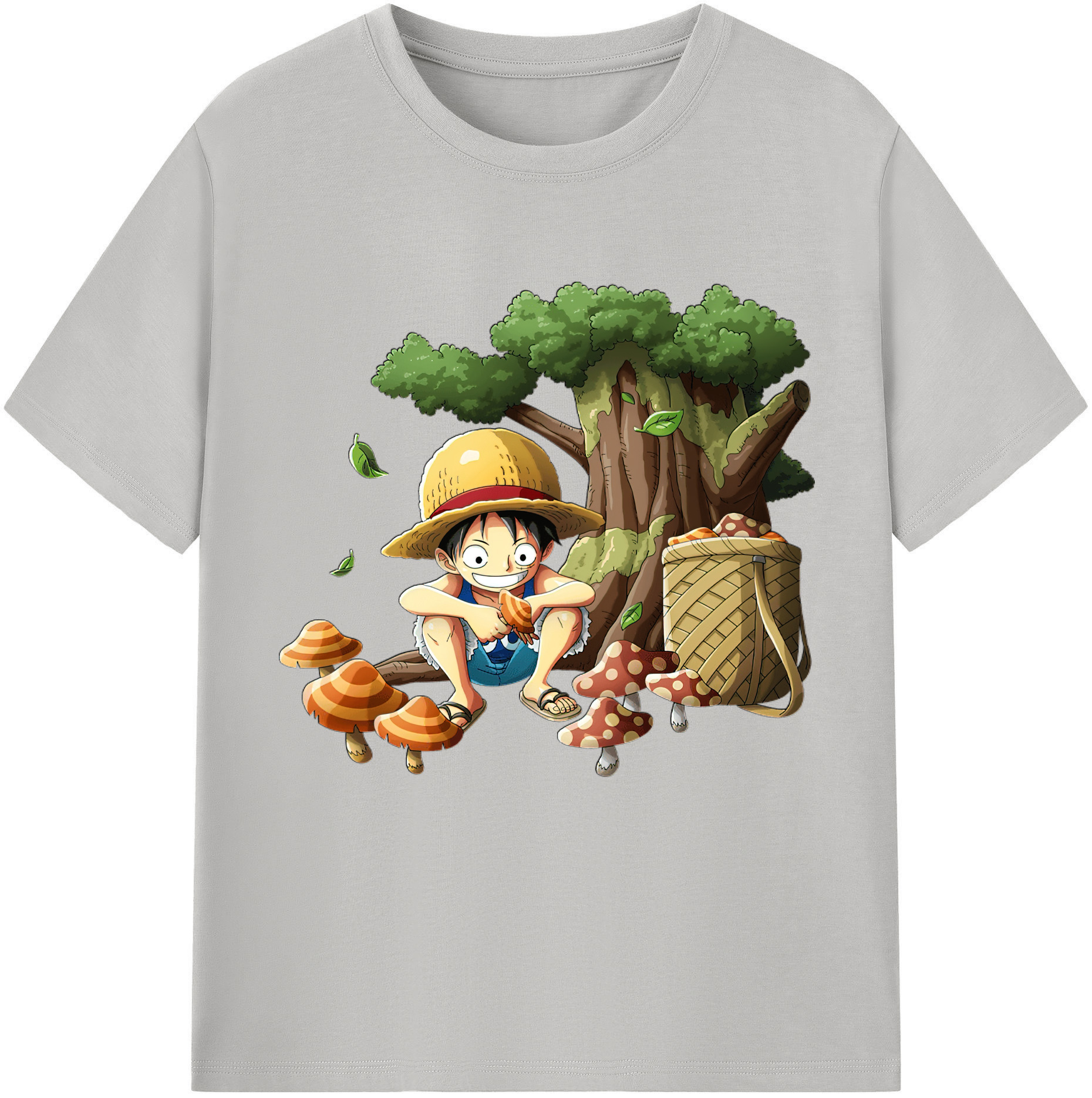 ワンピース モンキー・D・ルフィ ONE PIECE Monkey D. Luffy 綿100％半袖Tシャツ（フロントプリント）