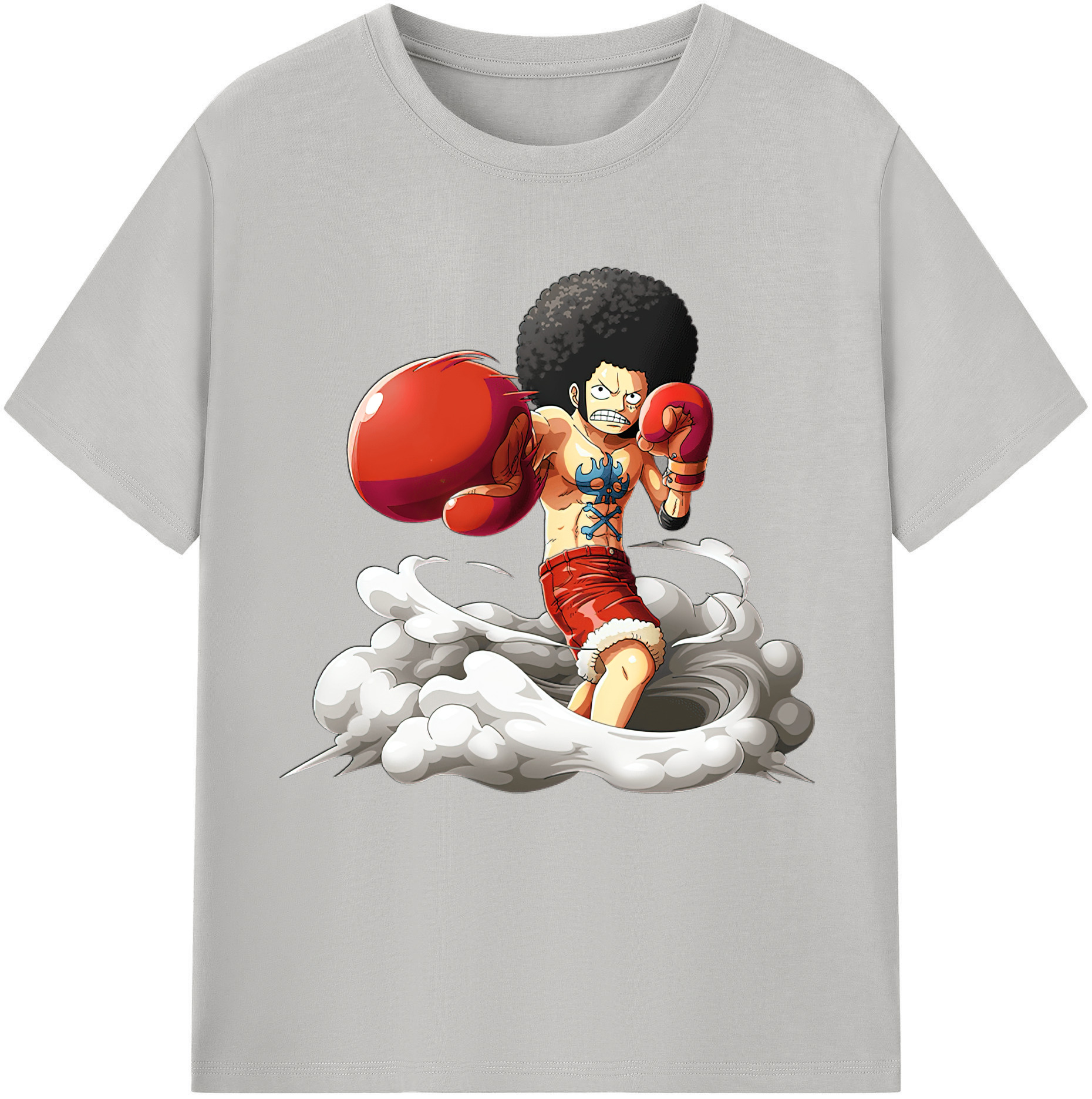 ワンピース モンキー・D・ルフィ ONE PIECE Monkey D. Luffy 綿100％半袖Tシャツ（フロントプリント）