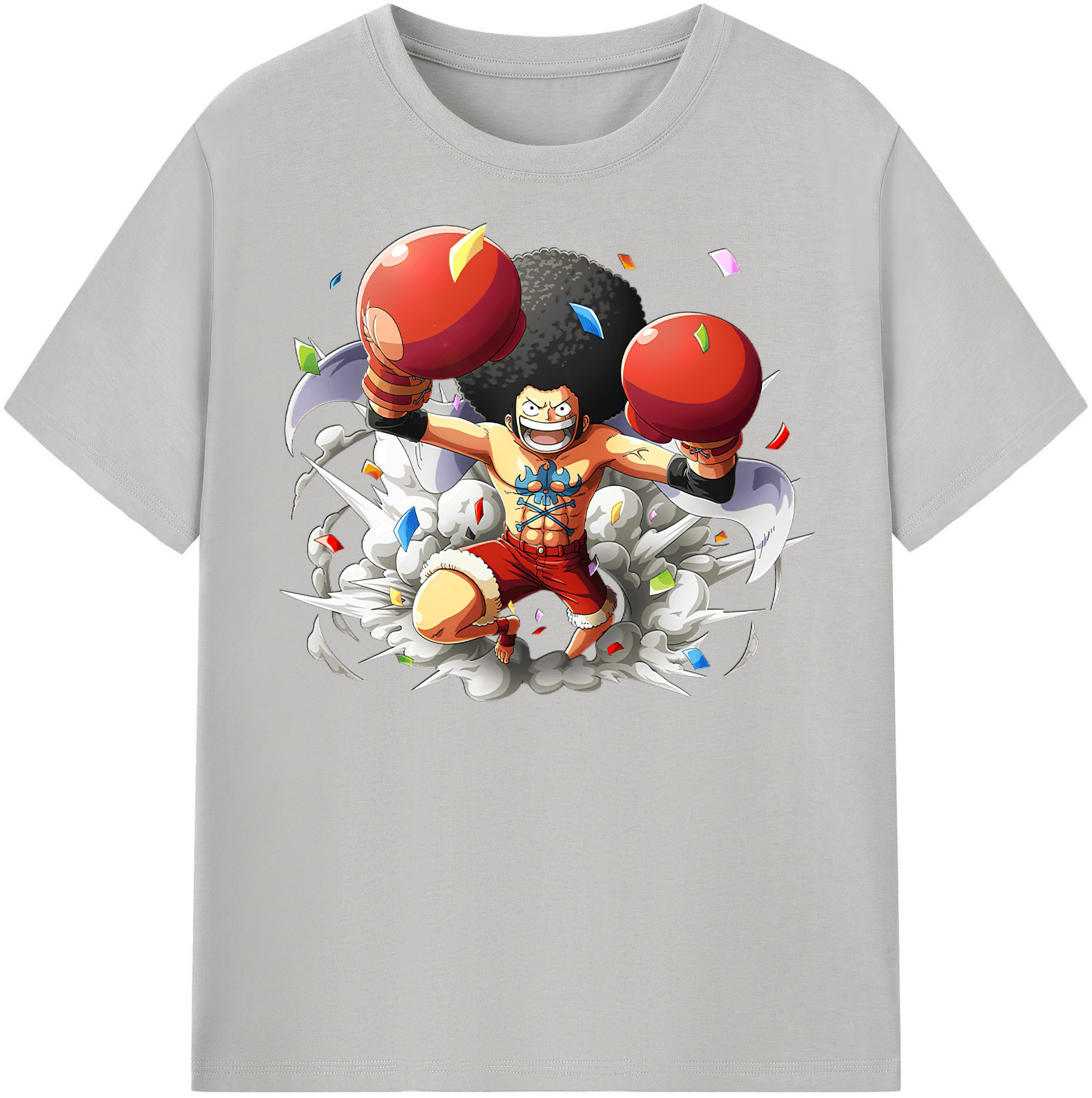 ワンピース モンキー・D・ルフィ ONE PIECE Monkey D. Luffy 綿100％半袖Tシャツ（フロントプリント）