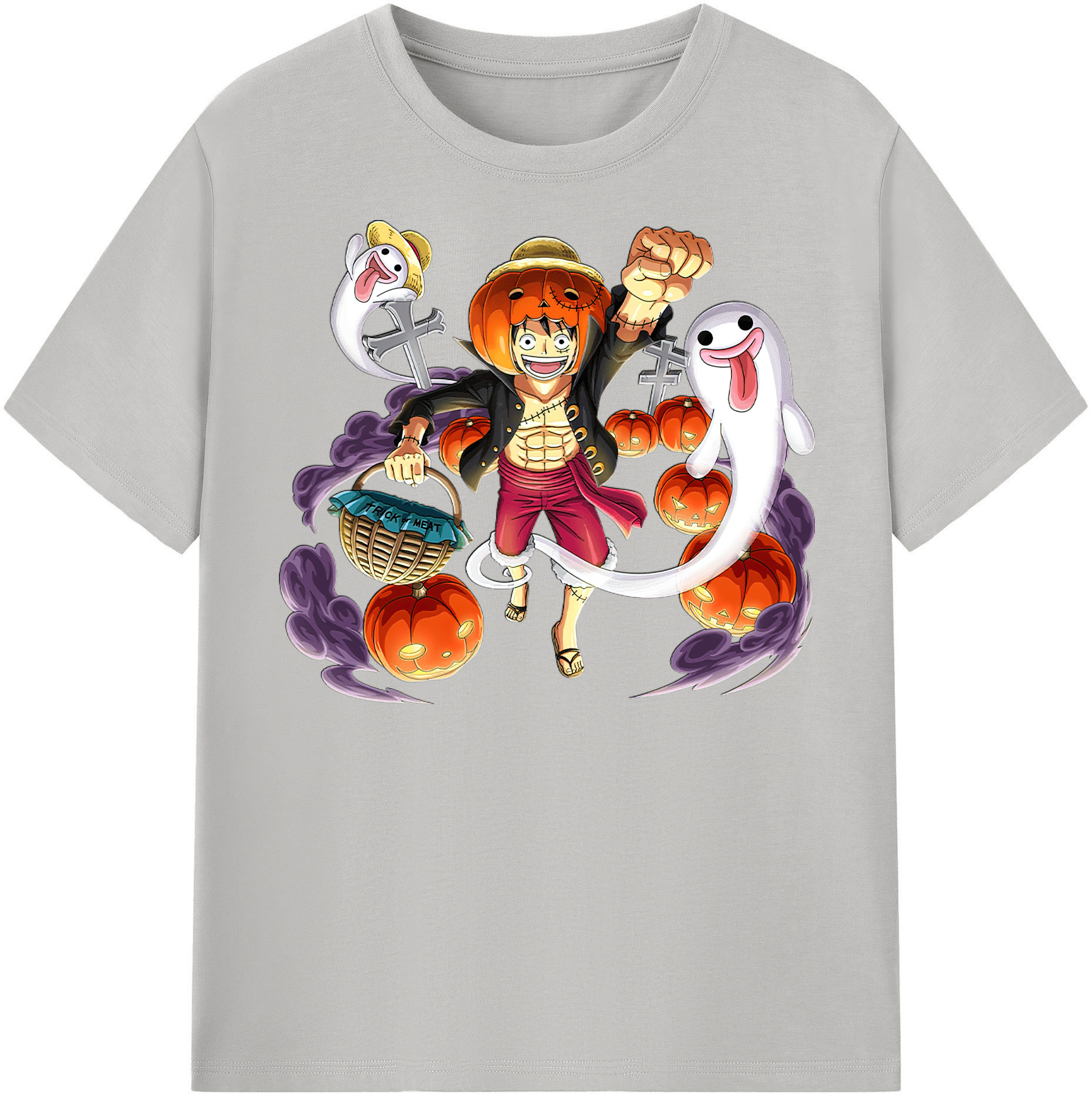ワンピース モンキー・D・ルフィ ONE PIECE Monkey D. Luffy 綿100％半袖Tシャツ（フロントプリント）