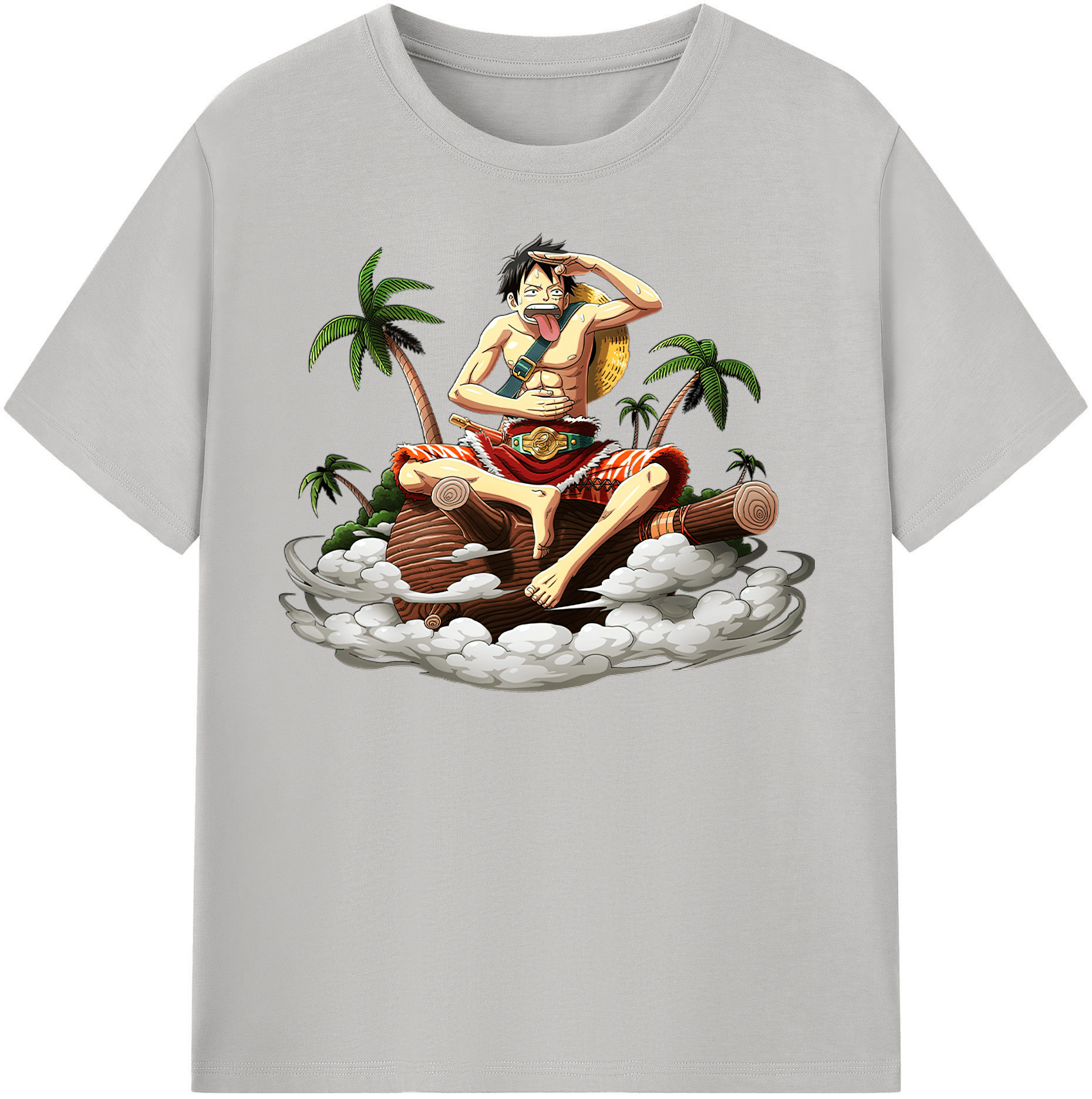 ワンピース モンキー・D・ルフィ ONE PIECE Monkey D. Luffy 綿100％半袖Tシャツ（フロントプリント）
