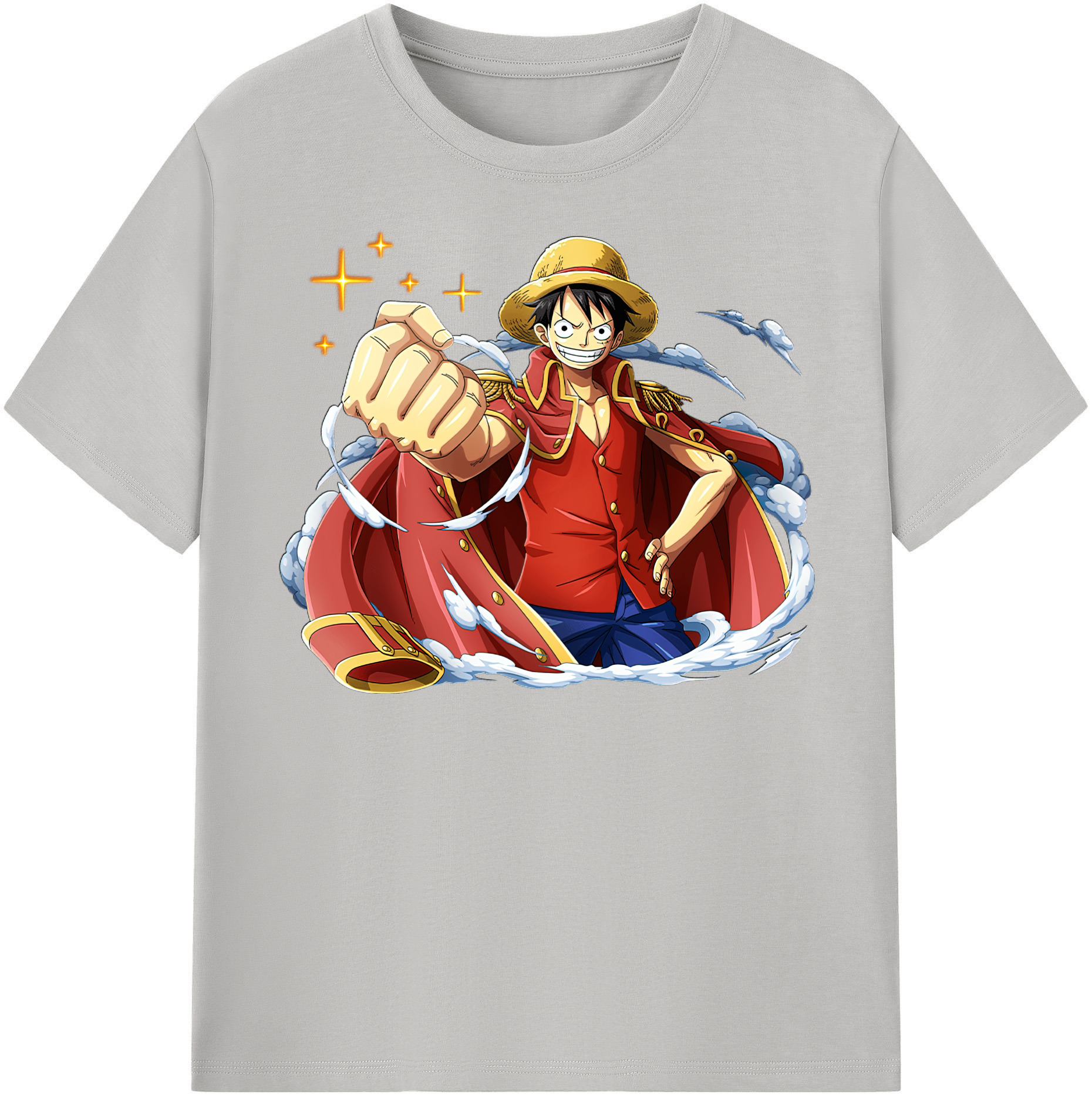 ワンピース モンキー・D・ルフィ ONE PIECE Monkey D. Luffy 綿100％半袖Tシャツ（フロントプリント）