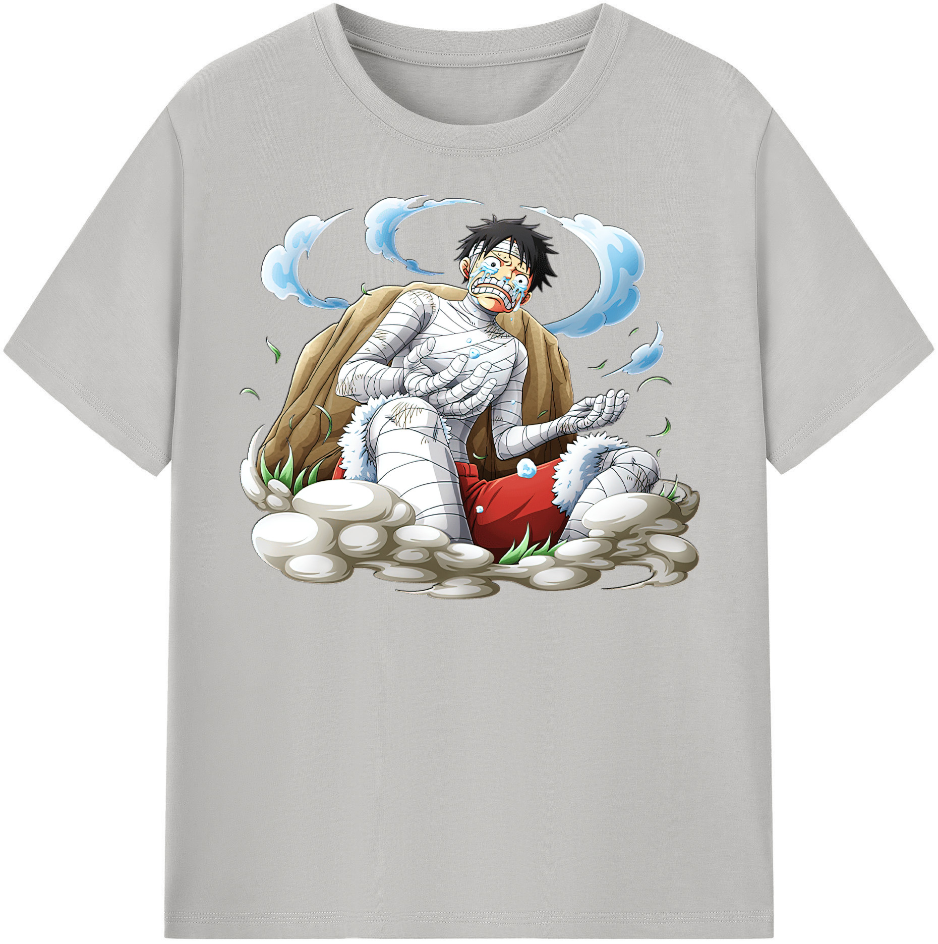 ワンピース モンキー・D・ルフィ ONE PIECE Monkey D. Luffy 綿100％半袖Tシャツ（フロントプリント）