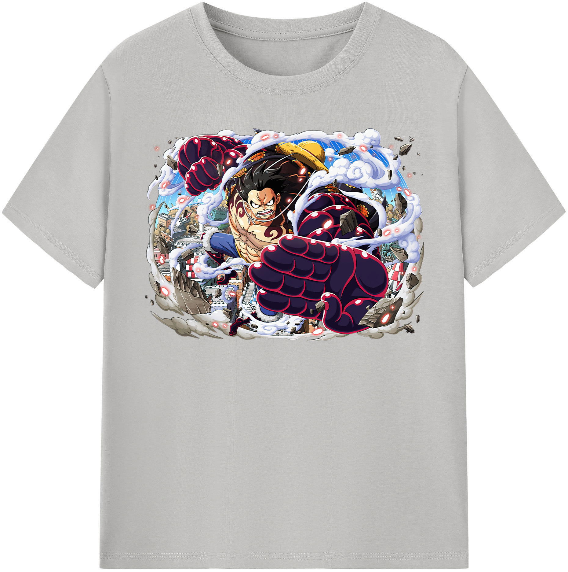 ワンピース モンキー・D・ルフィ ONE PIECE Monkey D. Luffy 綿100％半袖Tシャツ（フロントプリント）