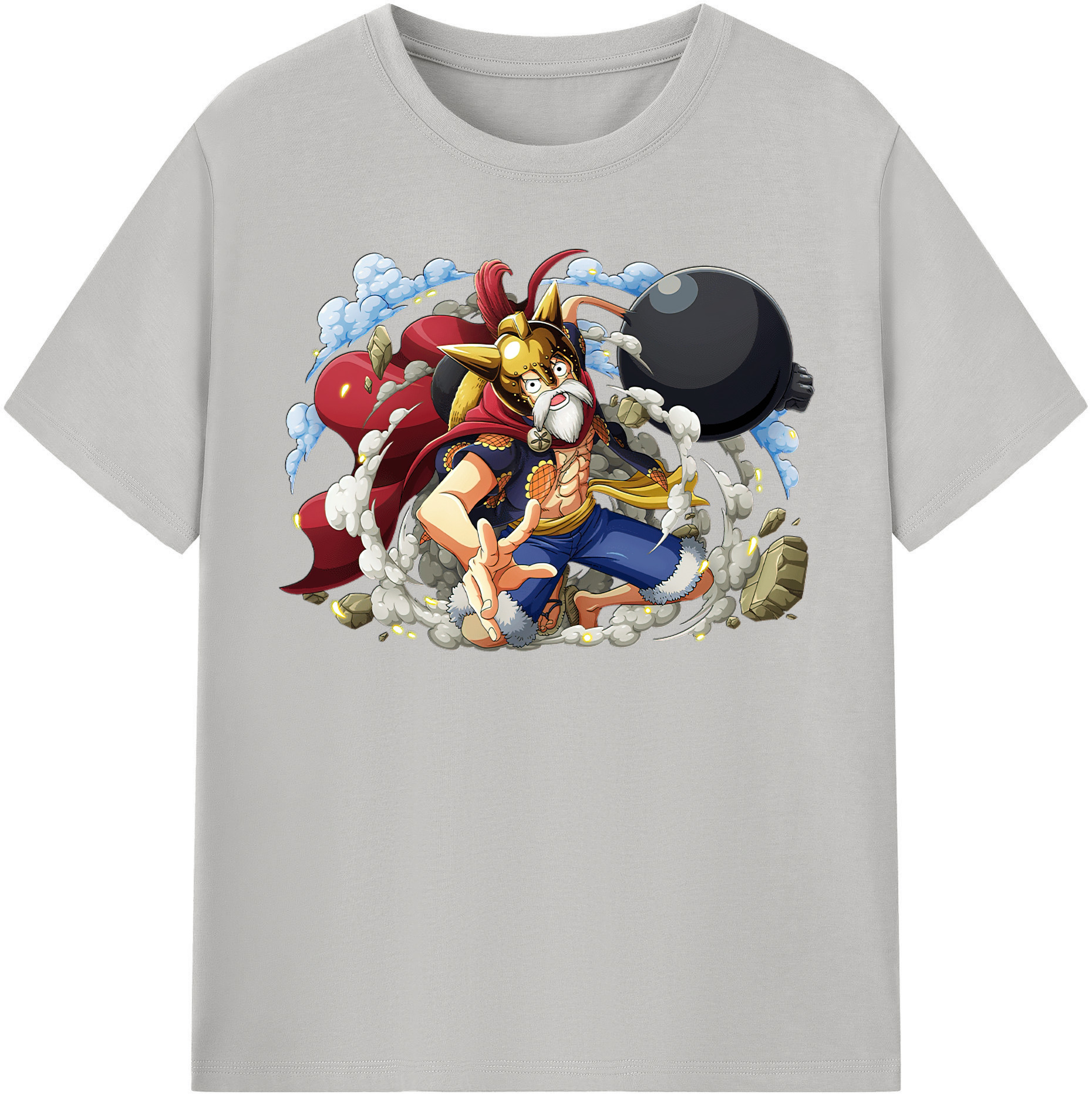 ワンピース モンキー・D・ルフィ ONE PIECE Monkey D. Luffy 綿100％半袖Tシャツ（フロントプリント）