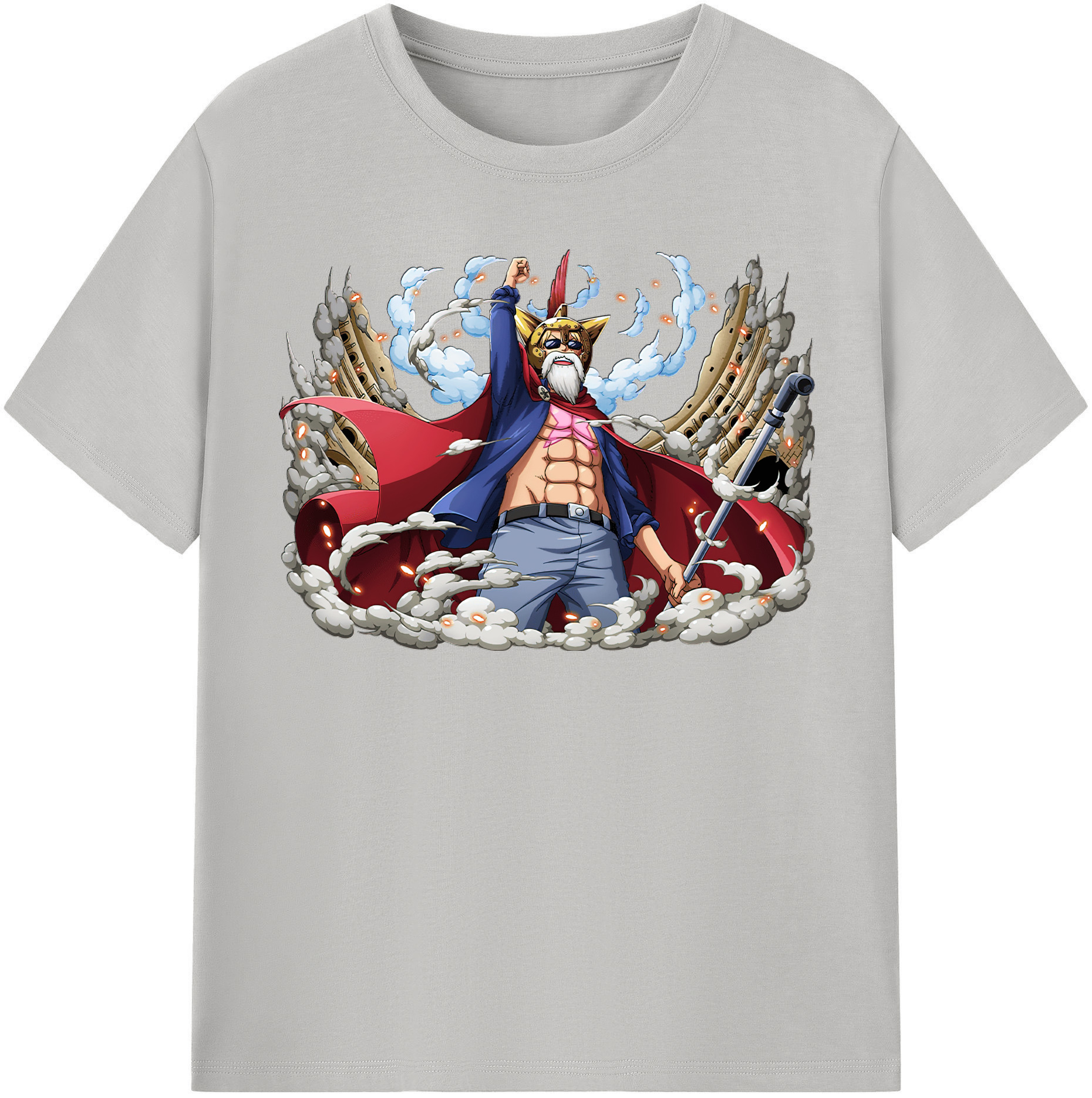 ワンピース モンキー・D・ルフィ ONE PIECE Monkey D. Luffy 綿100％半袖Tシャツ（フロントプリント）