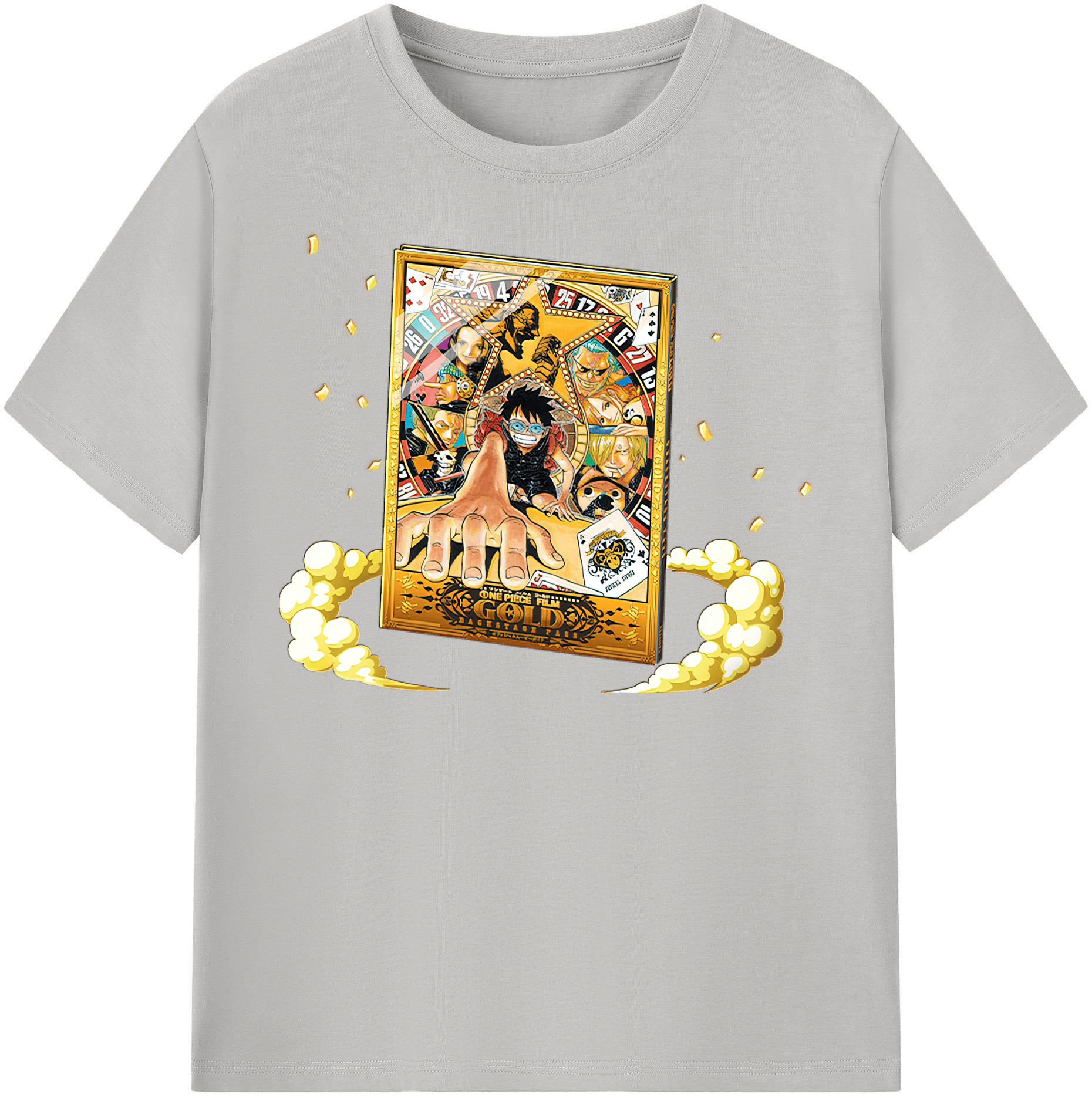 ワンピース モンキー・D・ルフィ ONE PIECE Monkey D. Luffy 綿100％半袖Tシャツ（フロントプリント）