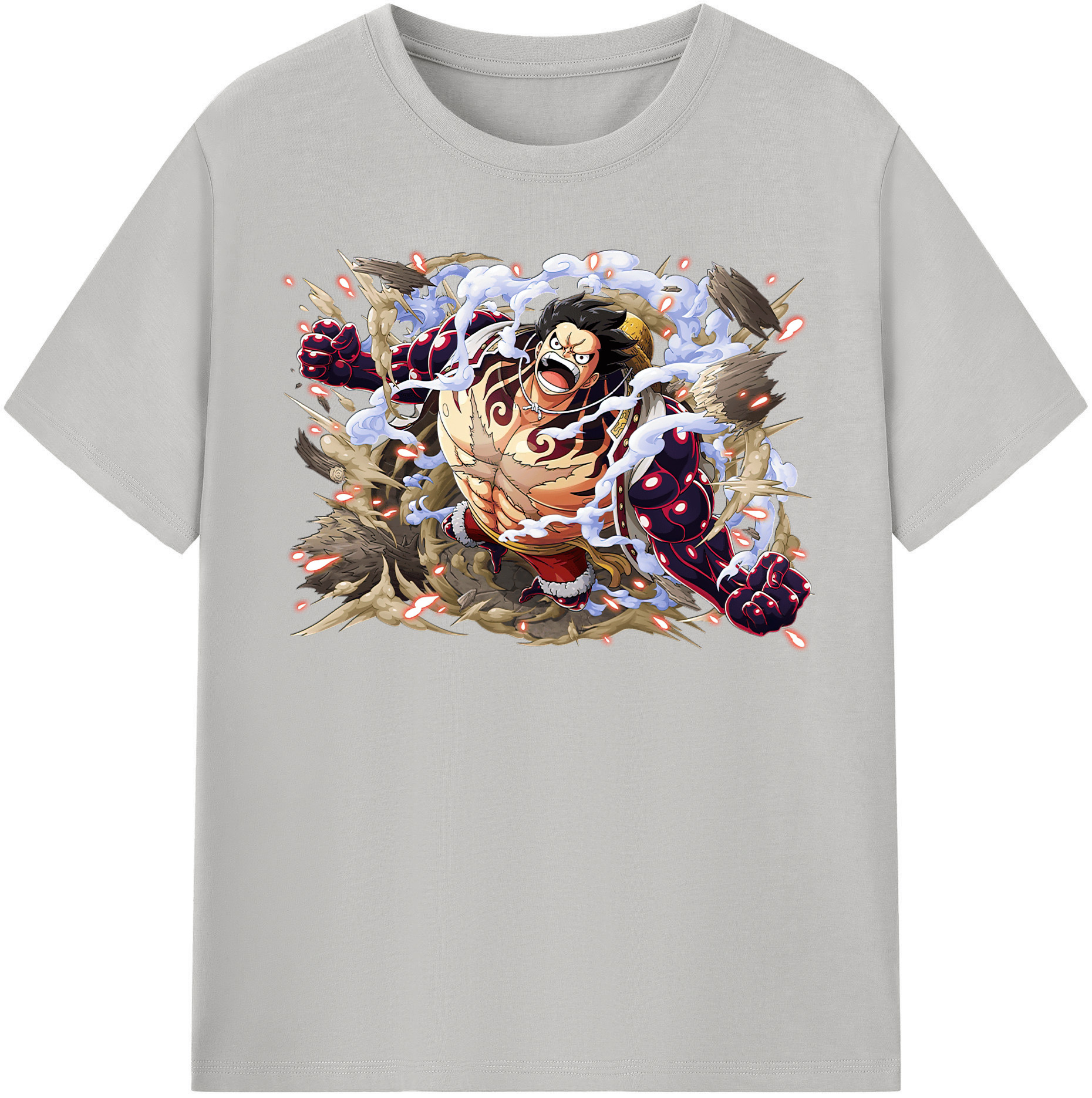 ワンピース モンキー・D・ルフィ ONE PIECE Monkey D. Luffy 綿100％半袖Tシャツ（フロントプリント）