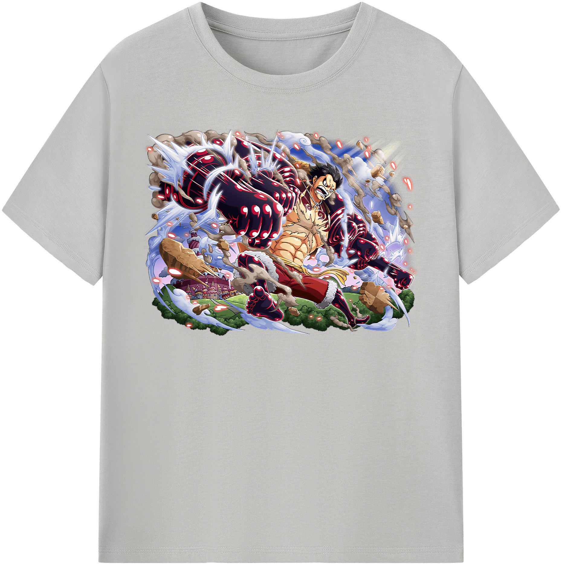 ワンピース モンキー・D・ルフィ ONE PIECE Monkey D. Luffy 綿100％半袖Tシャツ（フロントプリント）