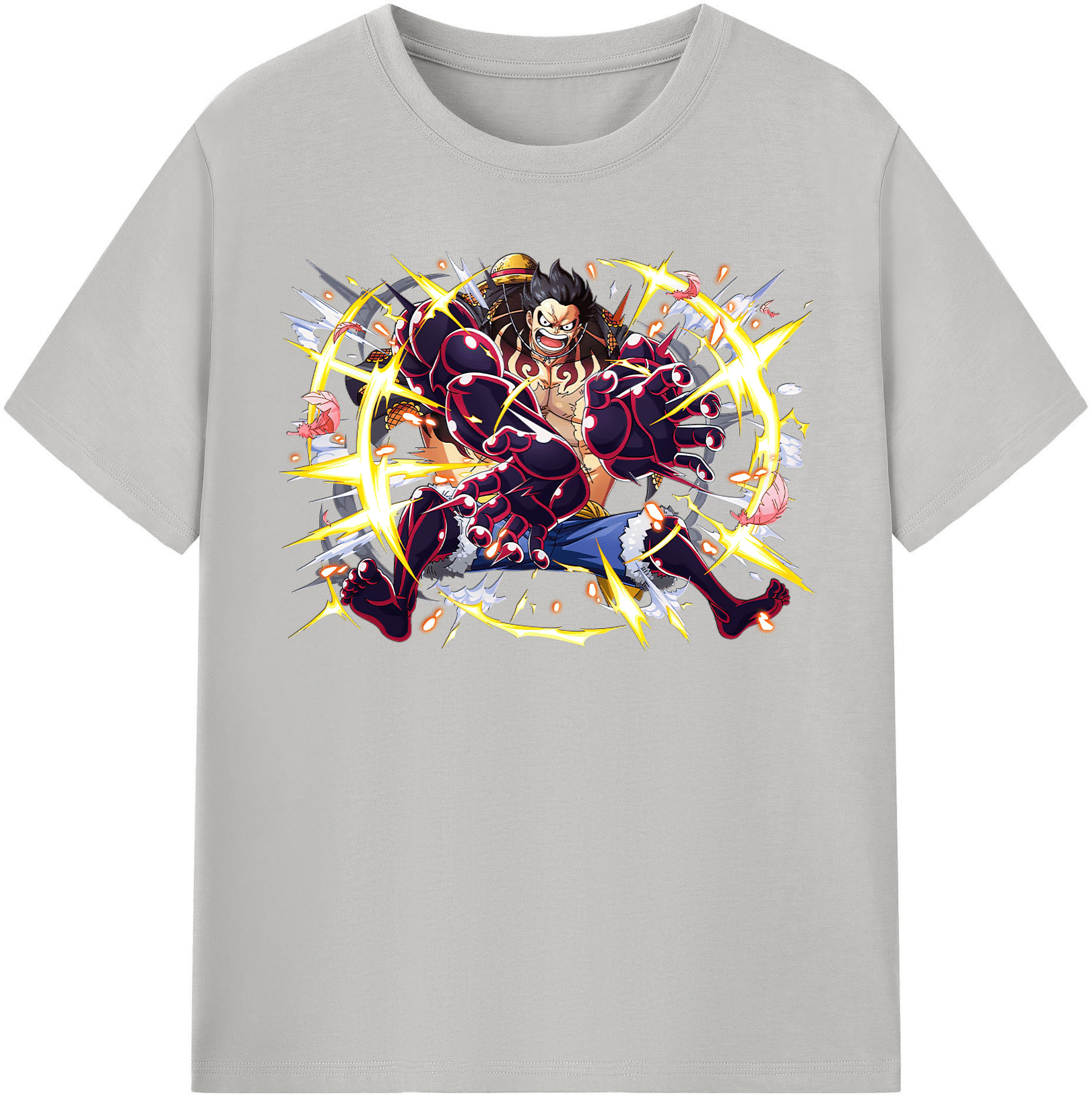 ワンピース モンキー・D・ルフィ ONE PIECE Monkey D. Luffy 綿100％半袖Tシャツ（フロントプリント）