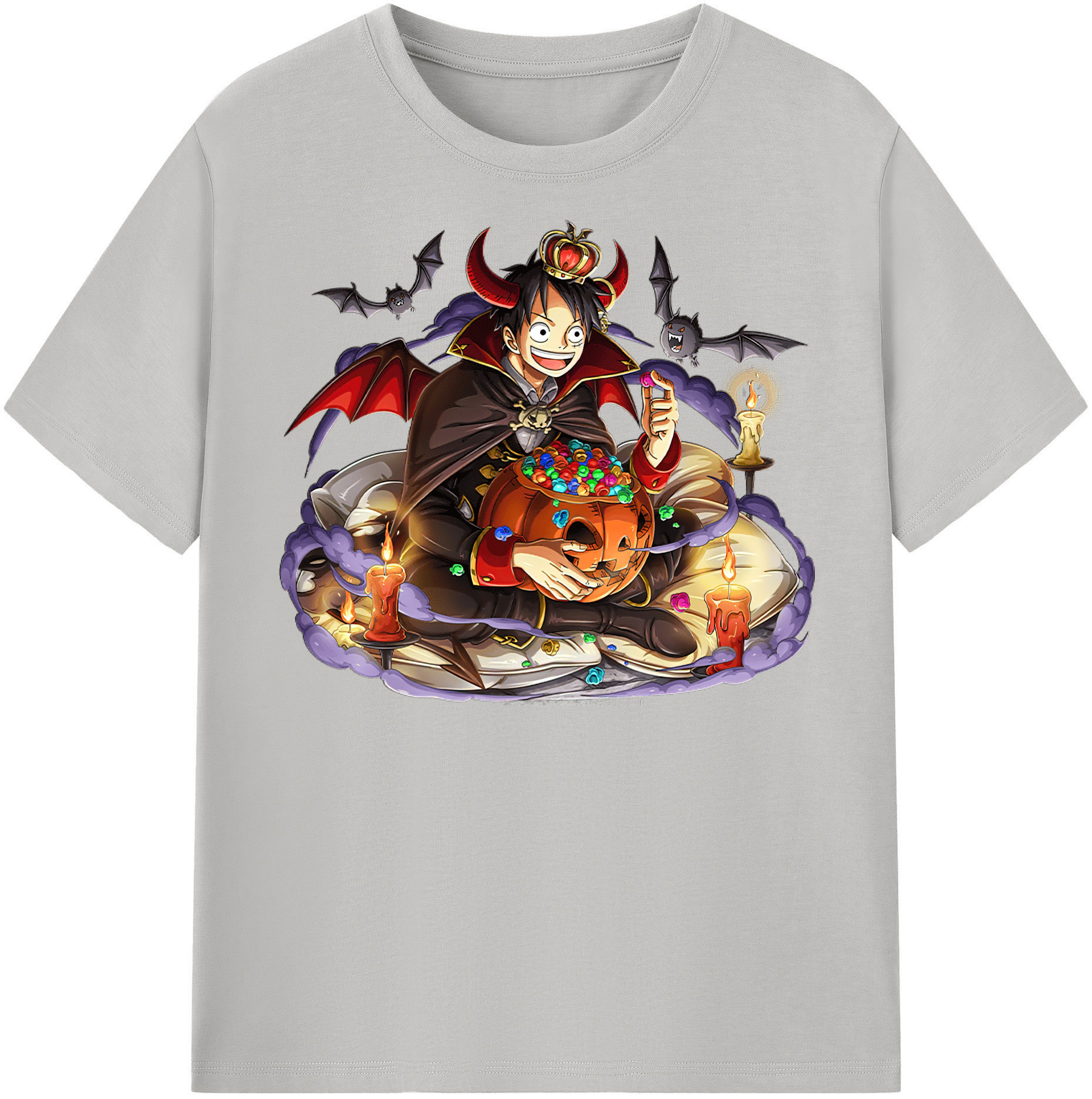 ワンピース モンキー・D・ルフィ ONE PIECE Monkey D. Luffy 綿100％半袖Tシャツ（フロントプリント）