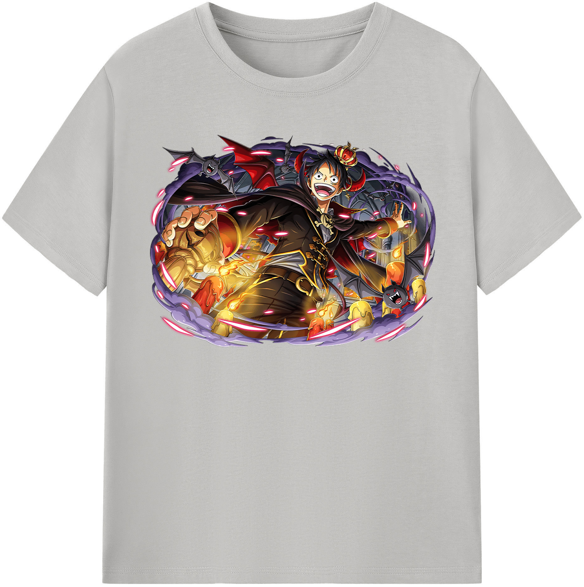 ワンピース モンキー・D・ルフィ ONE PIECE Monkey D. Luffy 綿100％半袖Tシャツ（フロントプリント）
