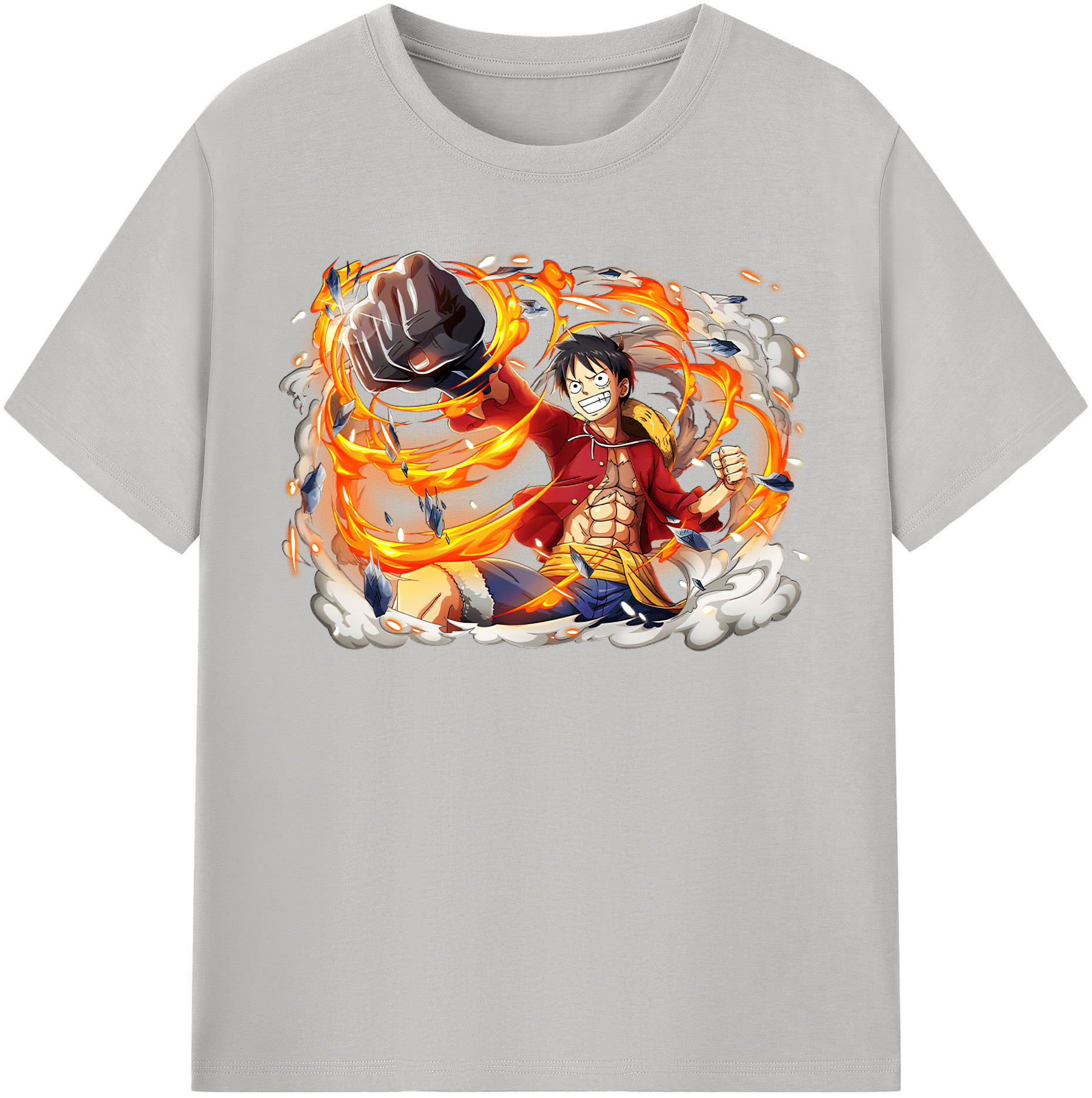 ワンピース モンキー・D・ルフィ ONE PIECE Monkey D. Luffy 綿100％半袖Tシャツ（フロントプリント）