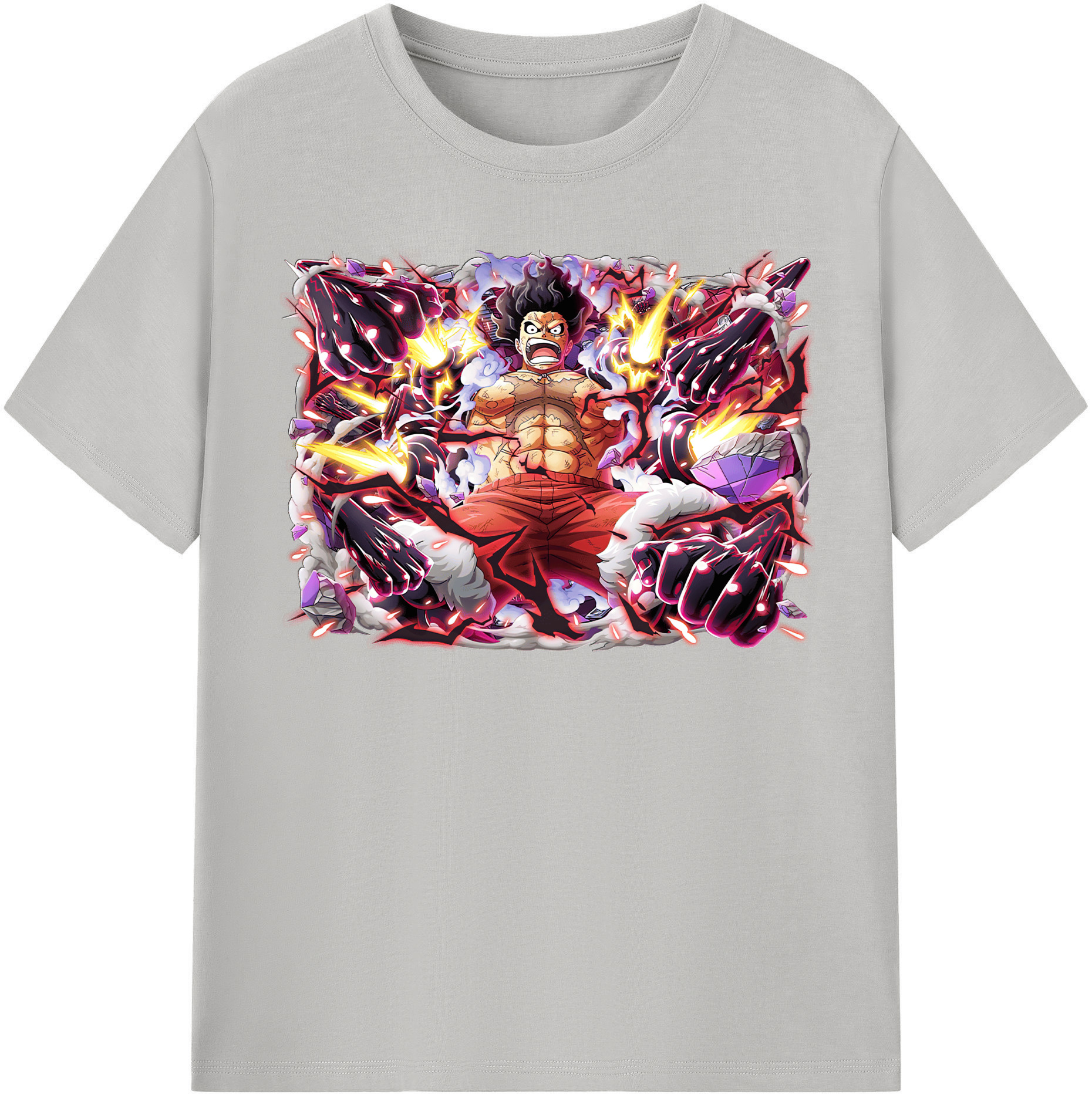 ワンピース モンキー・D・ルフィ ONE PIECE Monkey D. Luffy 綿100％半袖Tシャツ（フロントプリント）