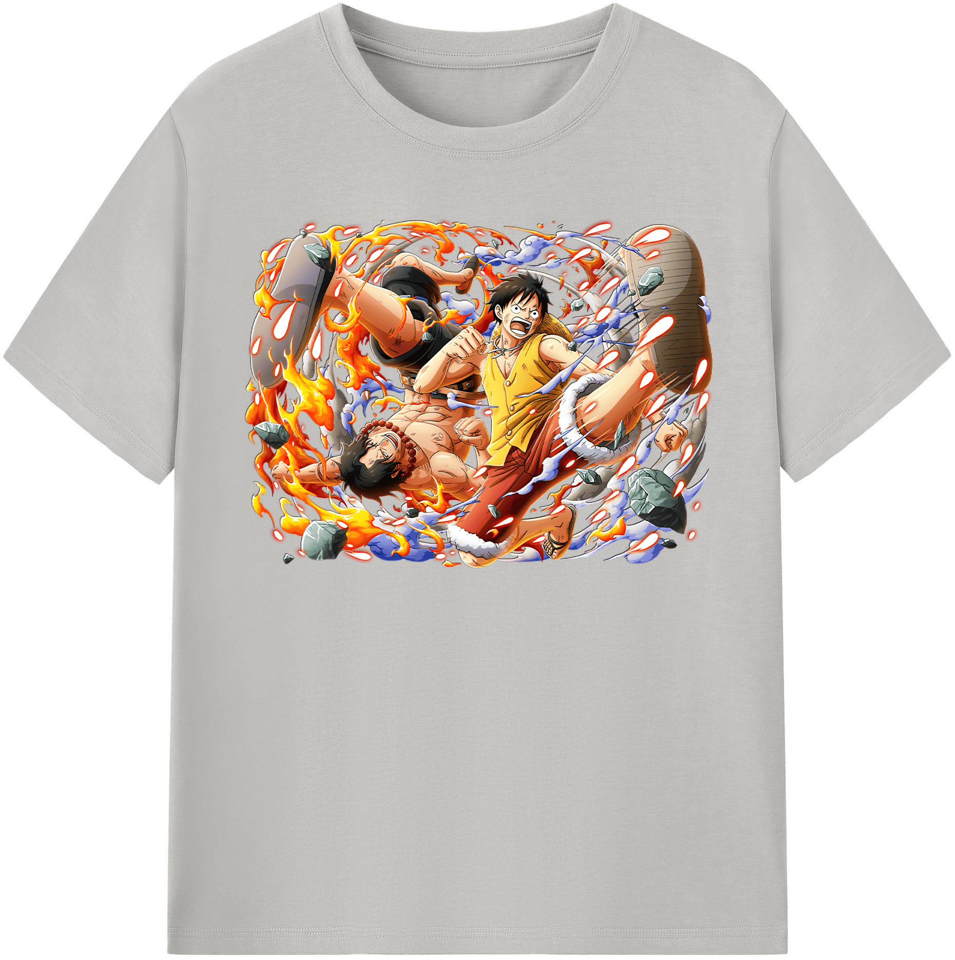 ワンピース モンキー・D・ルフィ ONE PIECE Monkey D. Luffy 綿100％半袖Tシャツ（フロントプリント）