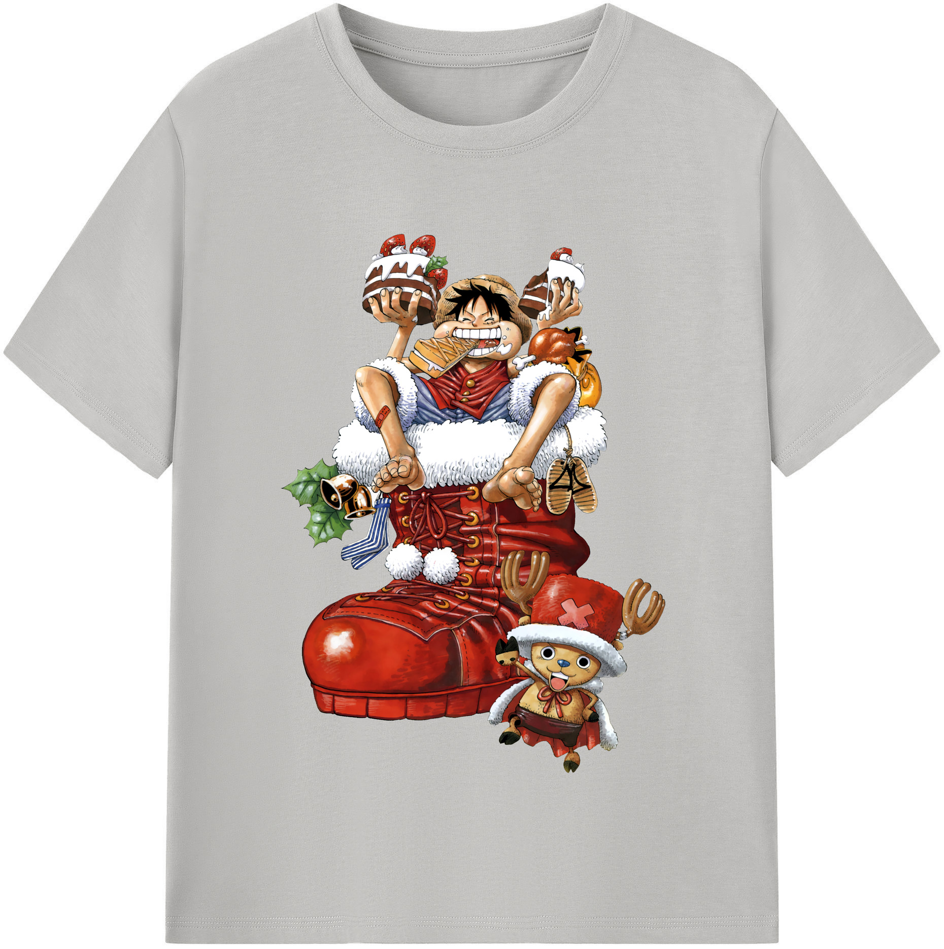 ワンピース モンキー・D・ルフィ ONE PIECE Monkey D. Luffy 綿100％半袖Tシャツ（フロントプリント）