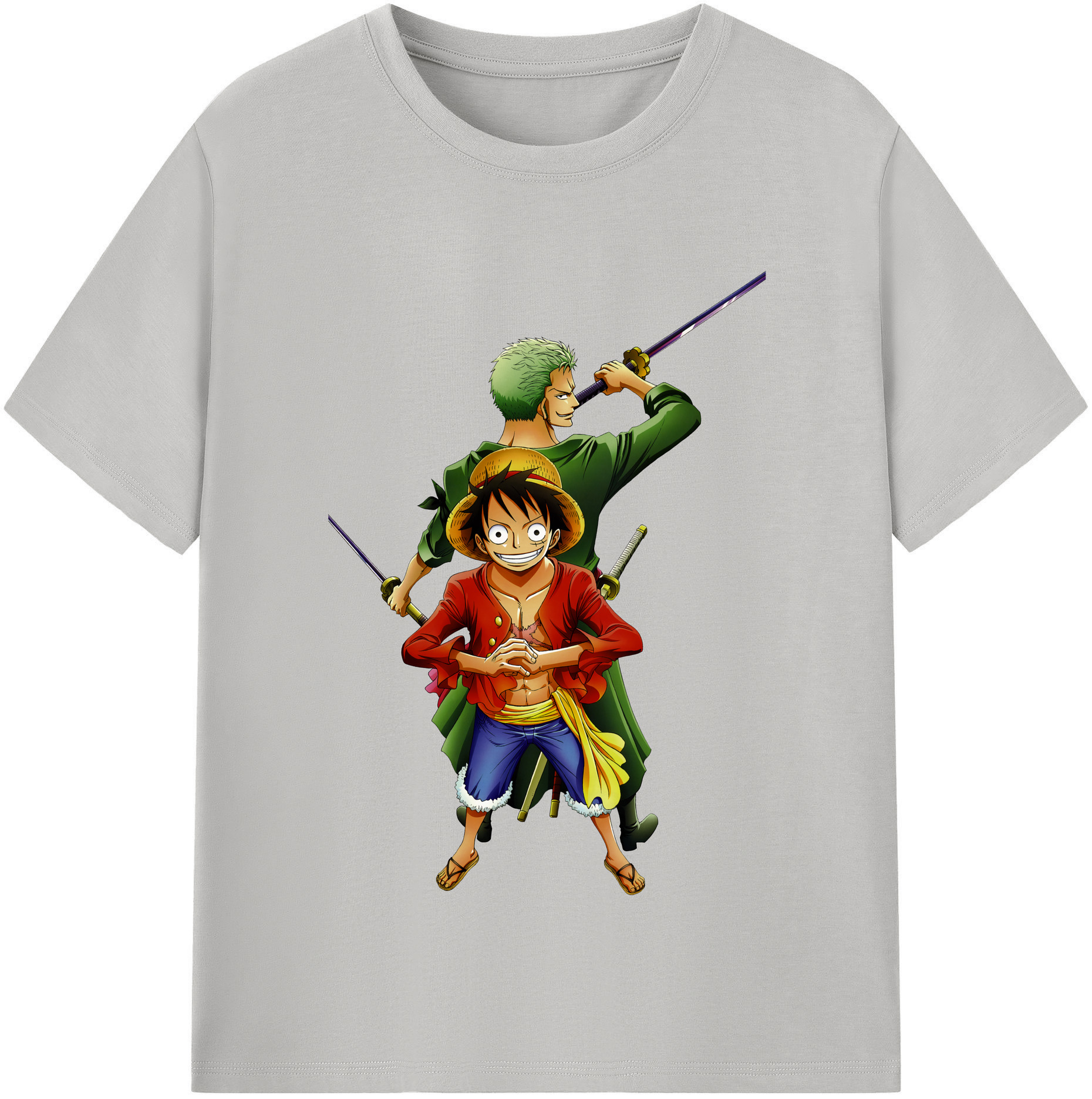 ワンピース モンキー・D・ルフィ ONE PIECE Monkey D. Luffy 綿100％半袖Tシャツ（フロントプリント）