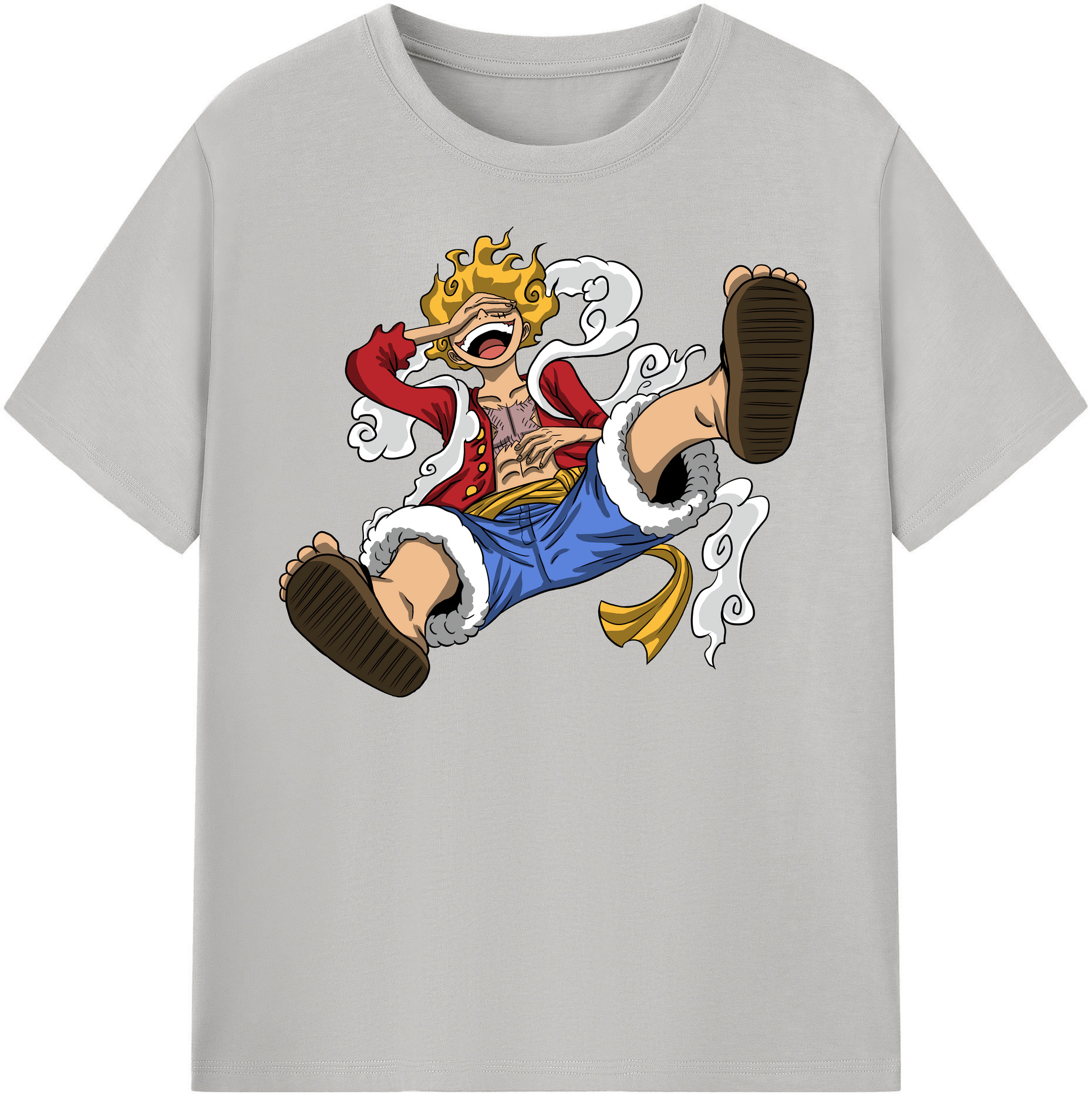 ワンピース モンキー・D・ルフィ ONE PIECE Monkey D. Luffy 綿100％半袖Tシャツ（フロントプリント）