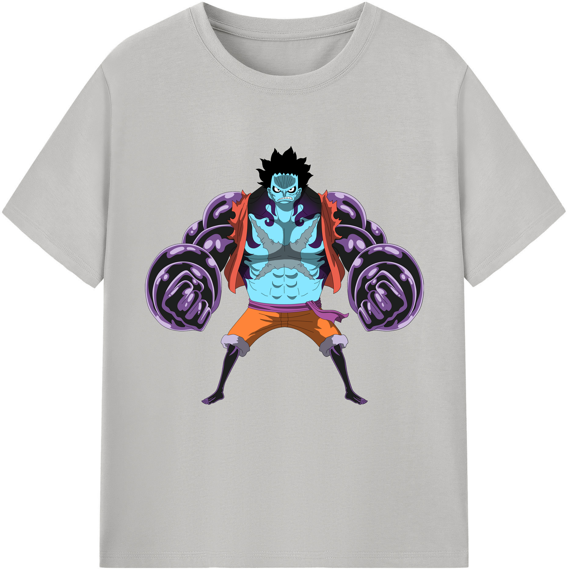 ワンピース モンキー・D・ルフィ ONE PIECE Monkey D. Luffy 綿100％半袖Tシャツ（フロントプリント）
