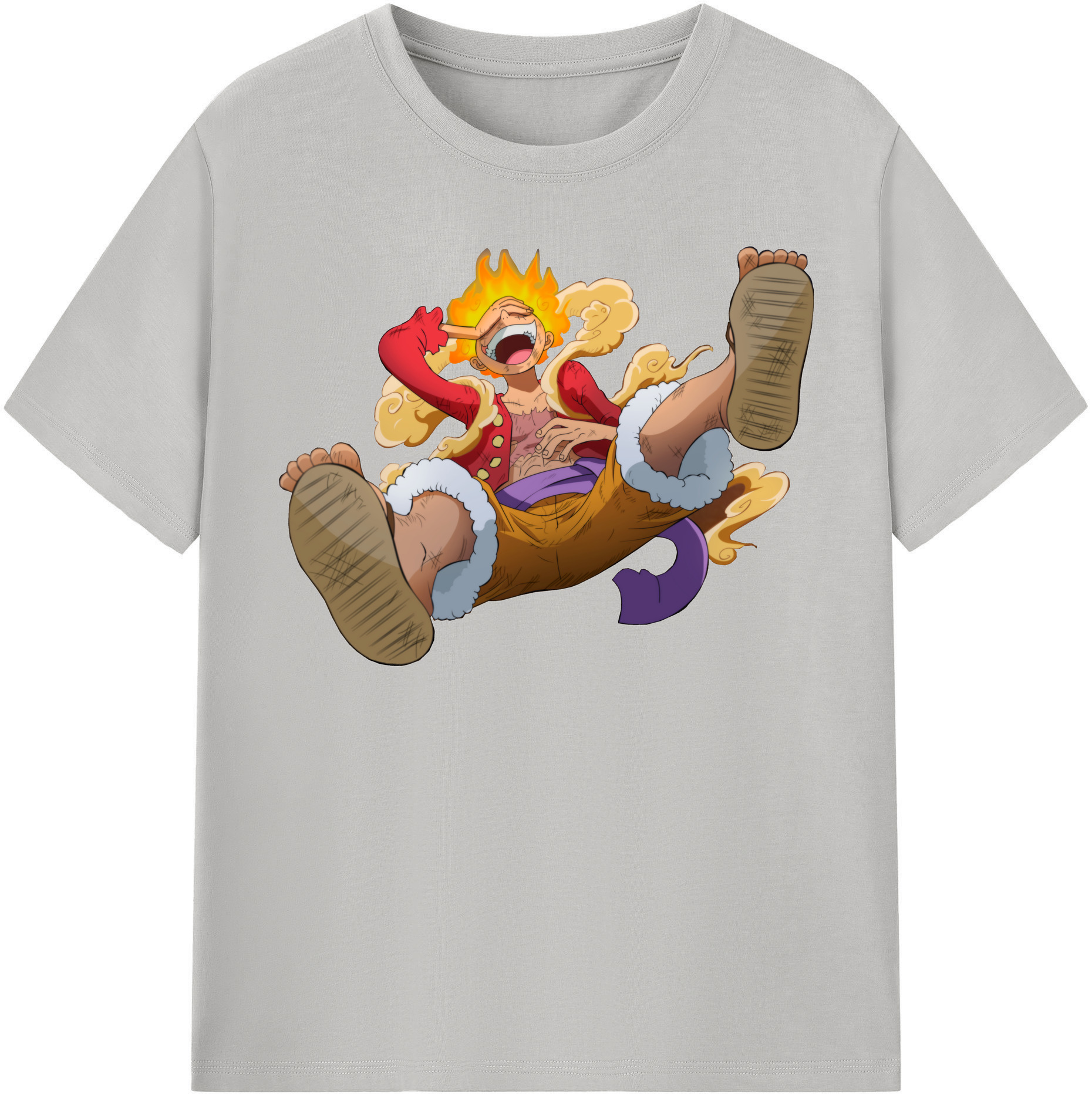 ワンピース モンキー・D・ルフィ ONE PIECE Monkey D. Luffy 綿100％半袖Tシャツ（フロントプリント）