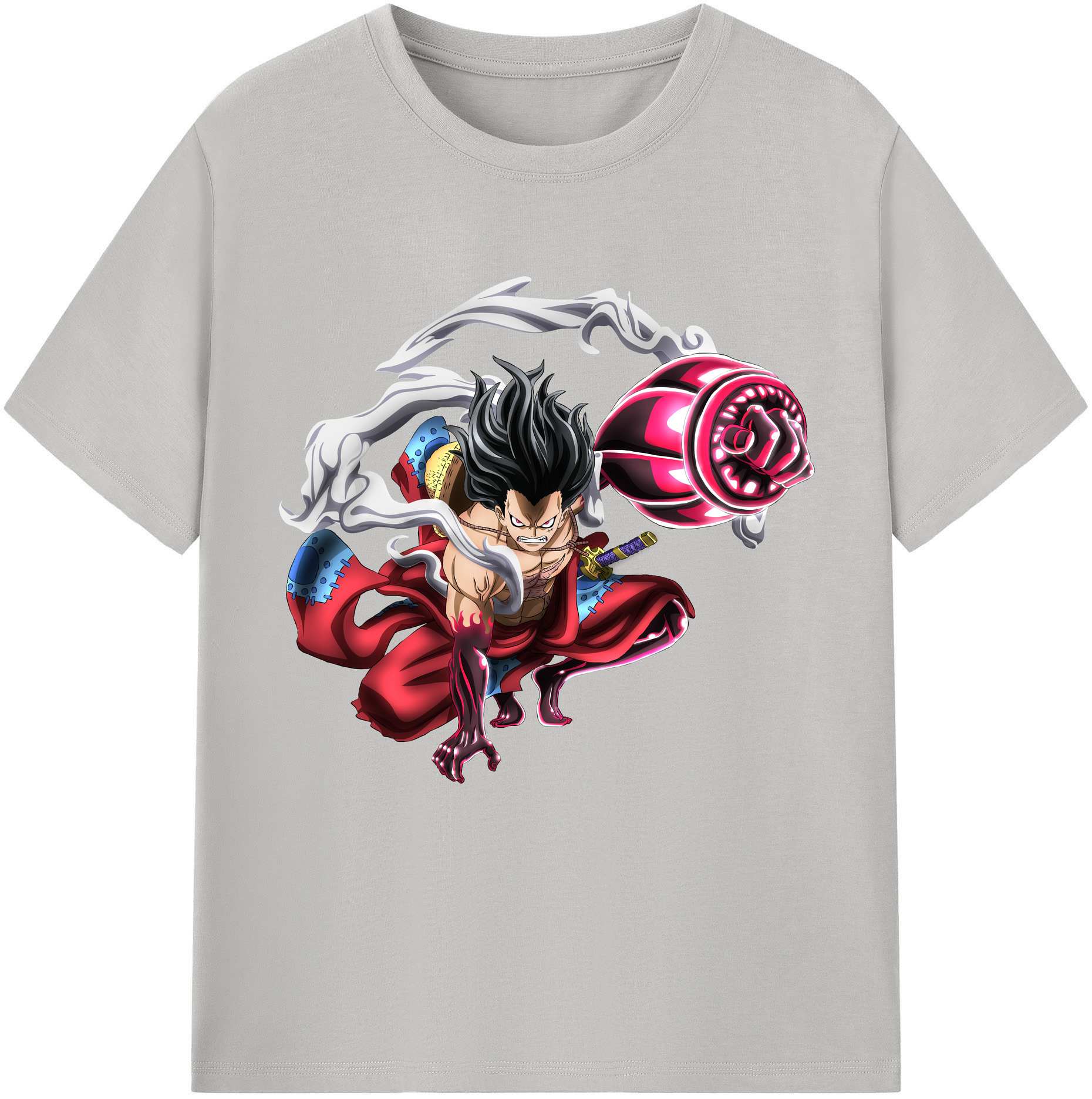 ワンピース モンキー・D・ルフィ ONE PIECE Monkey D. Luffy 綿100％半袖Tシャツ（フロントプリント）