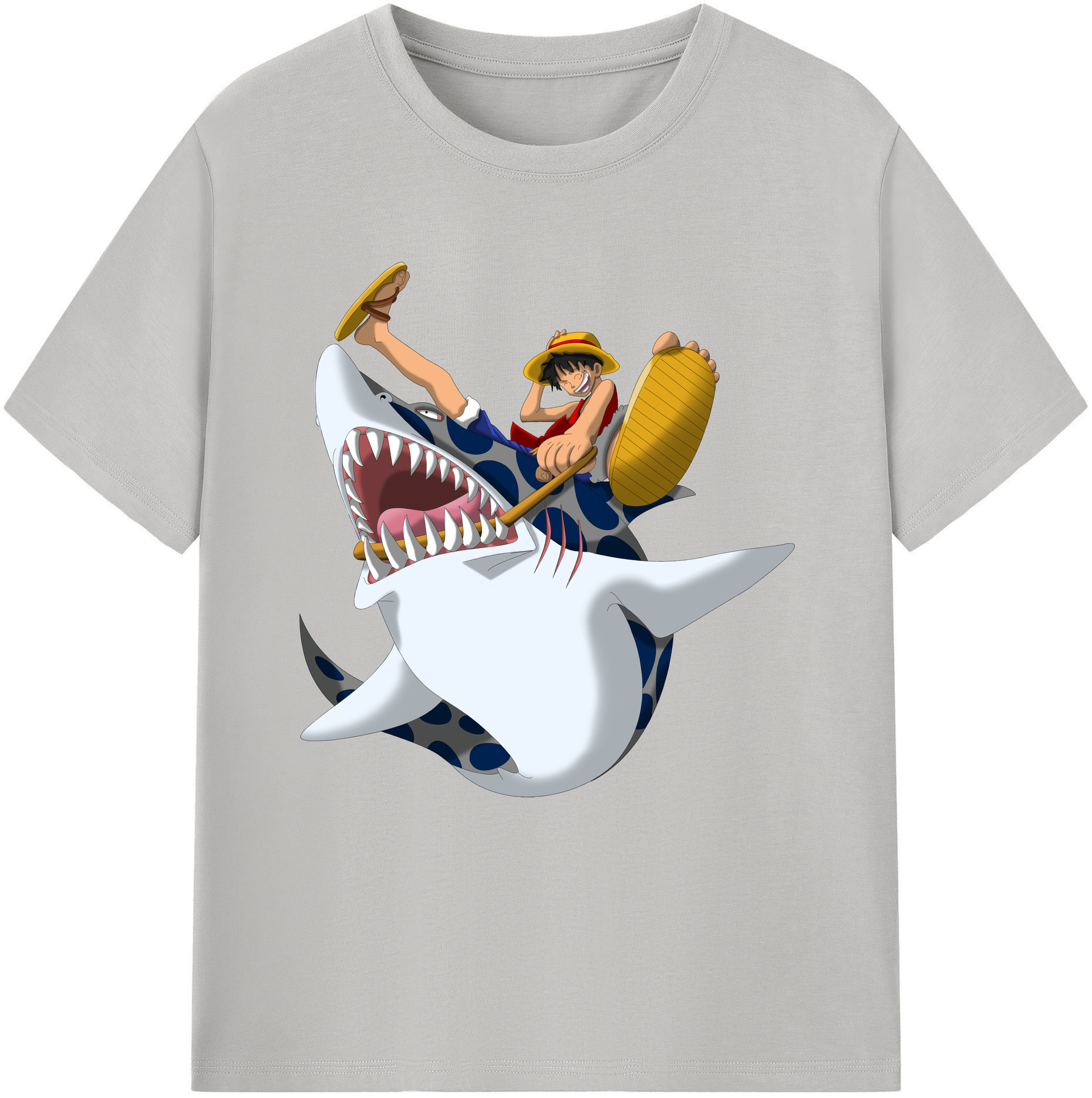 ワンピース モンキー・D・ルフィ ONE PIECE Monkey D. Luffy 綿100％半袖Tシャツ（フロントプリント）