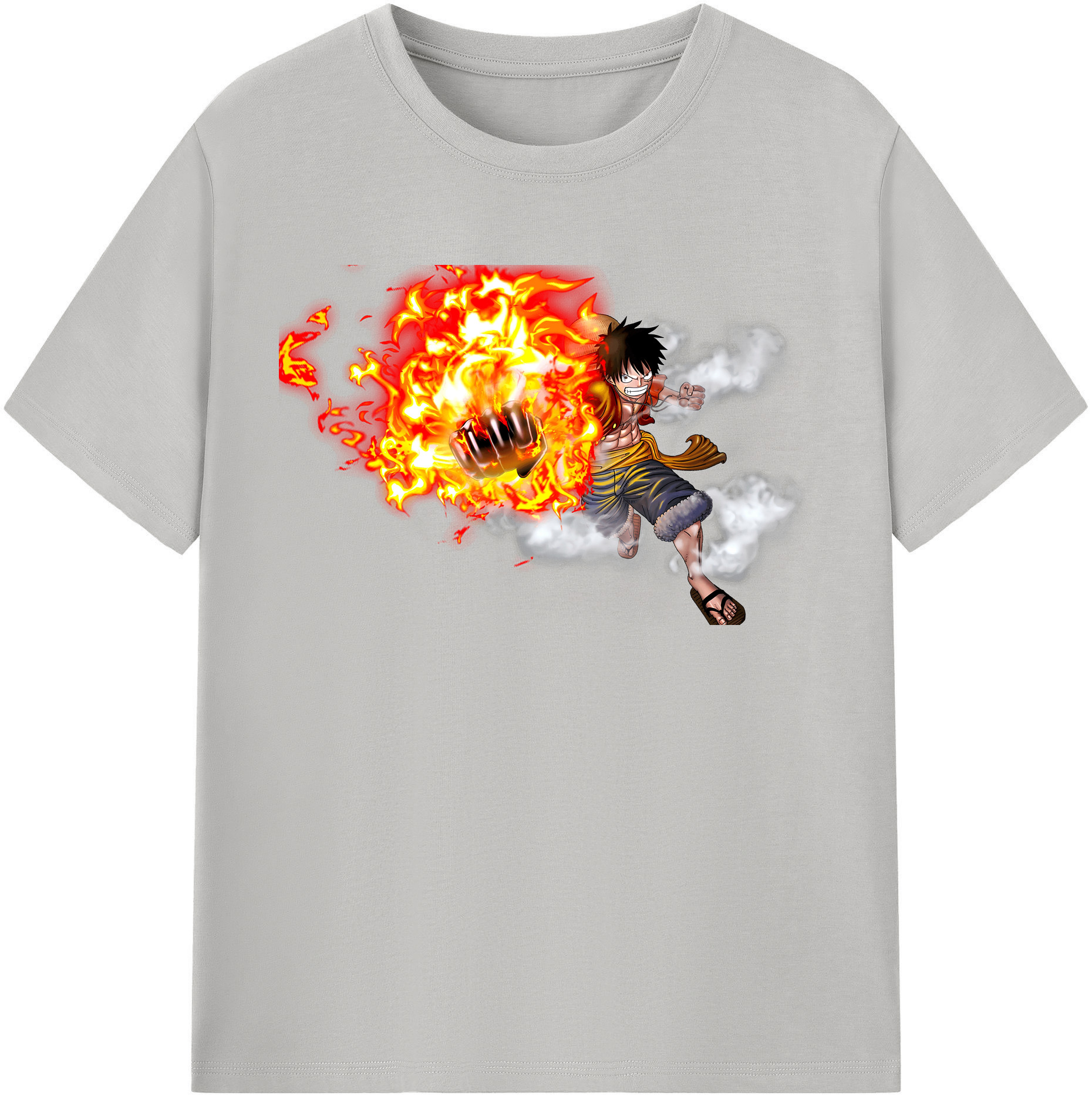 ワンピース モンキー・D・ルフィ ONE PIECE Monkey D. Luffy 綿100％半袖Tシャツ（フロントプリント）