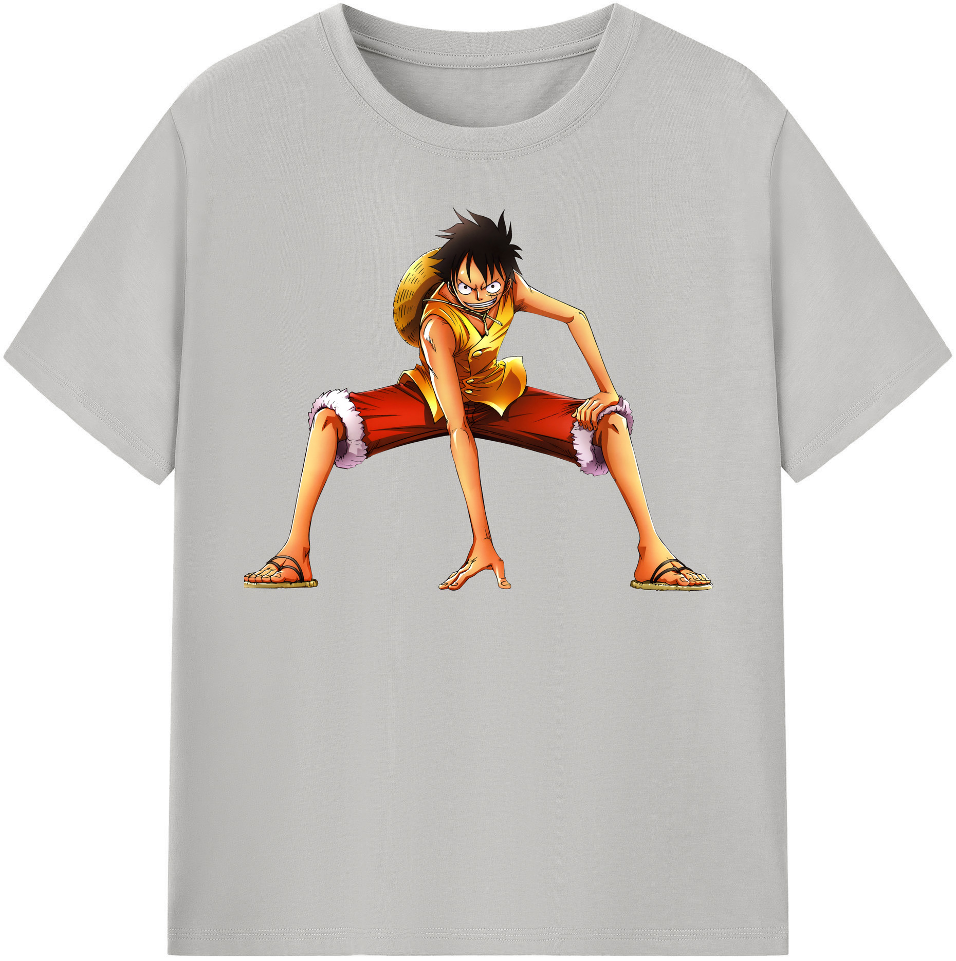 ワンピース モンキー・D・ルフィ ONE PIECE Monkey D. Luffy 綿100％半袖Tシャツ（フロントプリント）